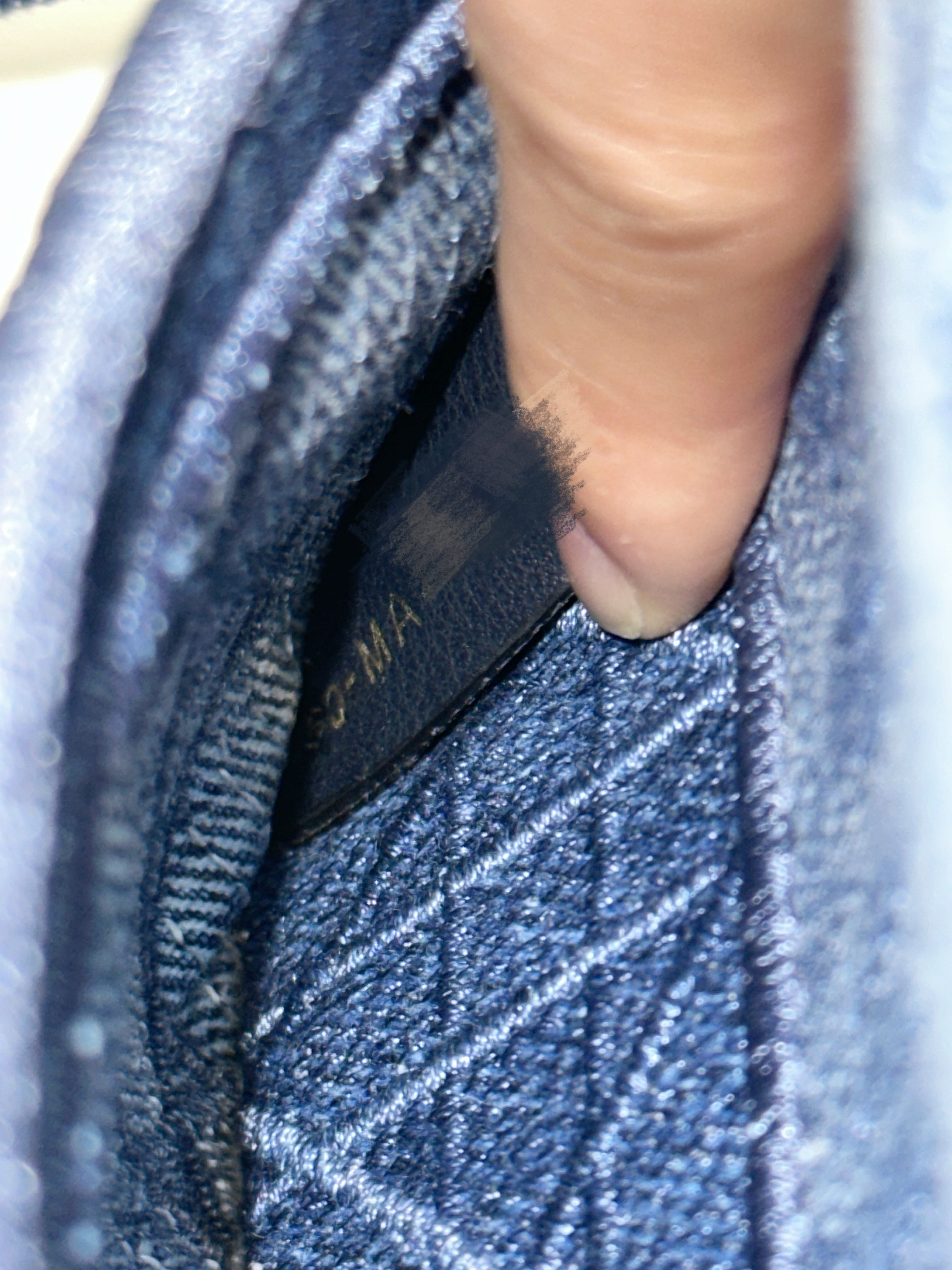 Christian Dior Denim Cannage Small Caro Bag Blue