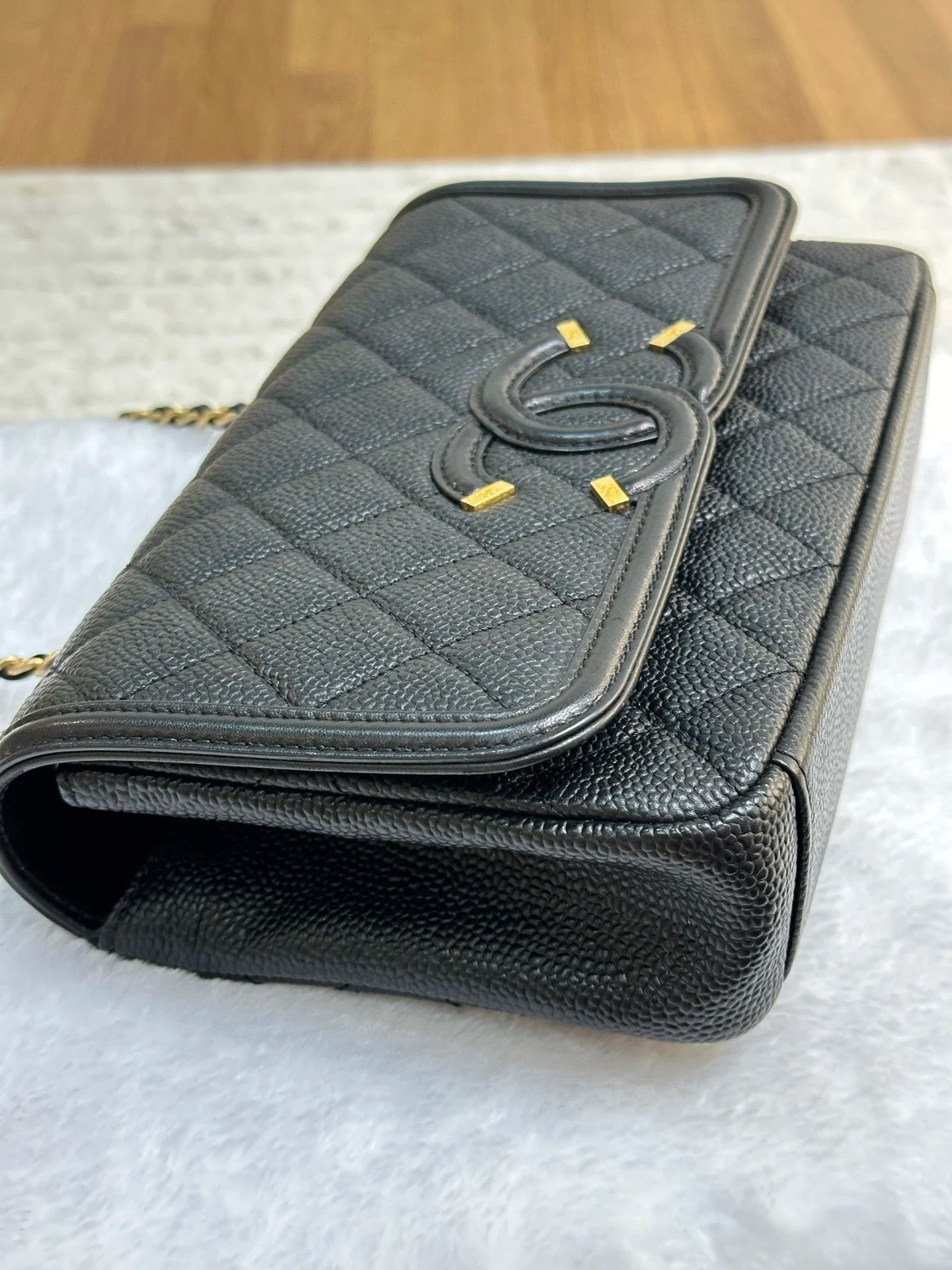 Chanel Caviar Quilted Small CC Filigree Flap Black