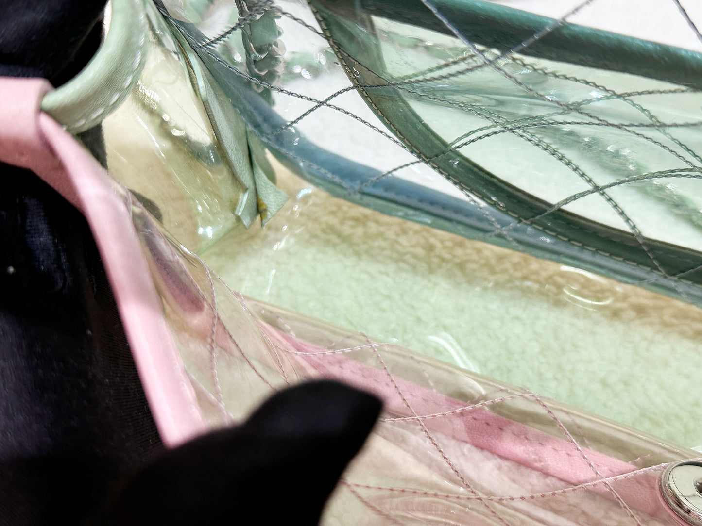 Chanel Coco Splash PVC Medium Flap Bag Blue/Green/Pink 2562 holo