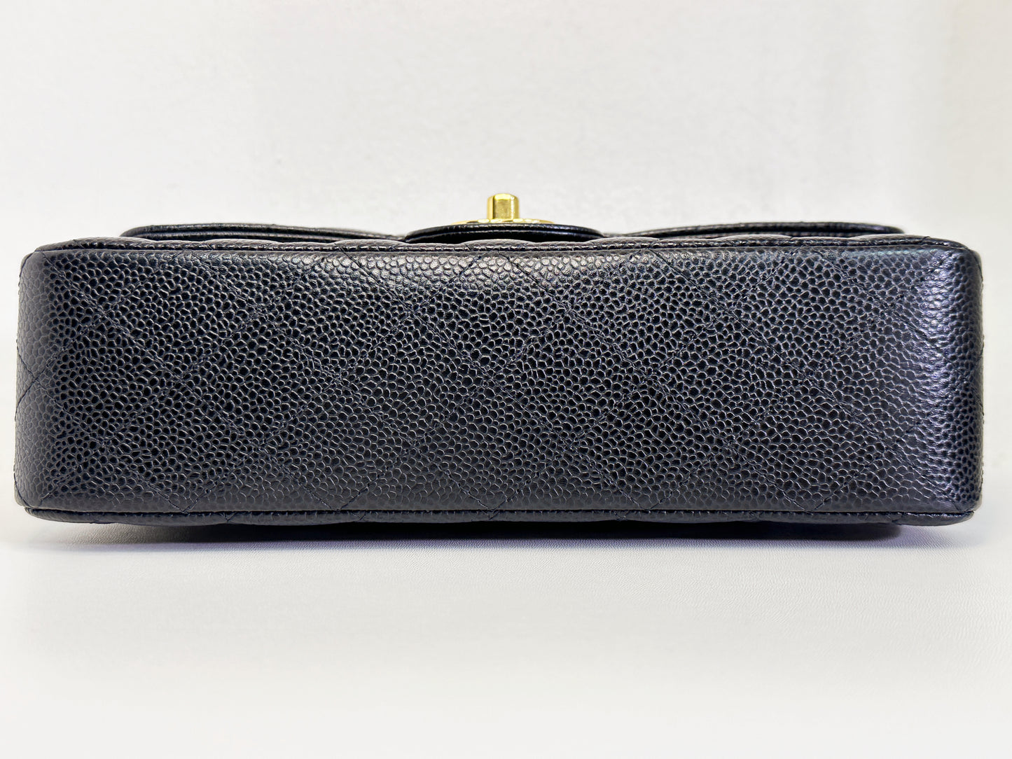 Chanel Small Classic Quilted Caviar Double Flap Bag Black TLLT Microchip