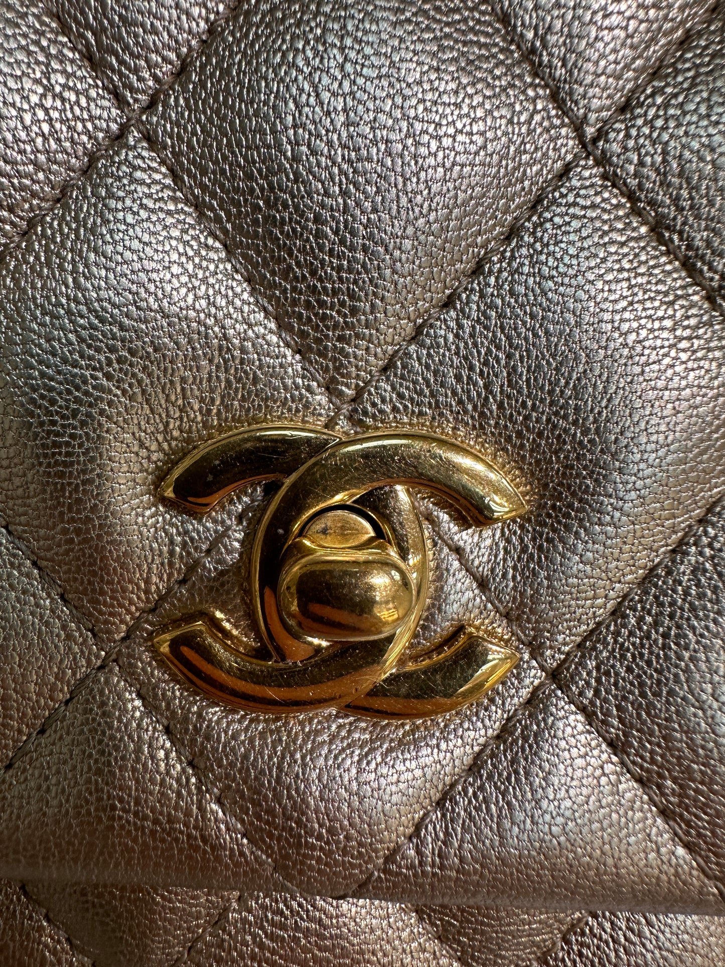 Chanel Gold Quilted Calfskin Single Flap Clutch