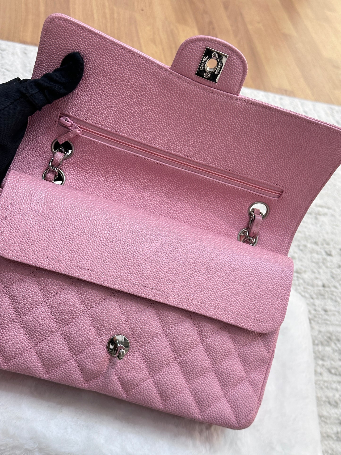 Chanel Medium Caviar Classic Double Flap Pink