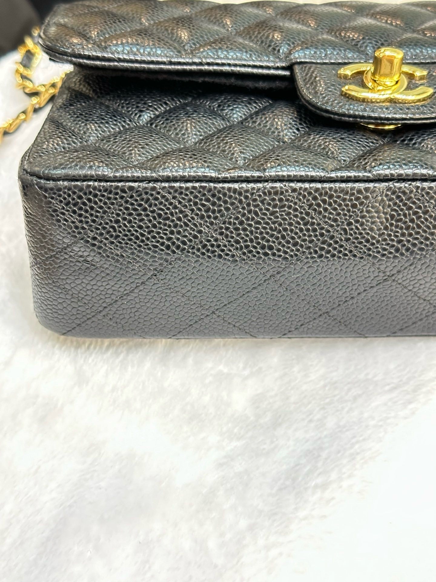 Chanel Small Classic Quilted Caviar Double Flap Bag Black