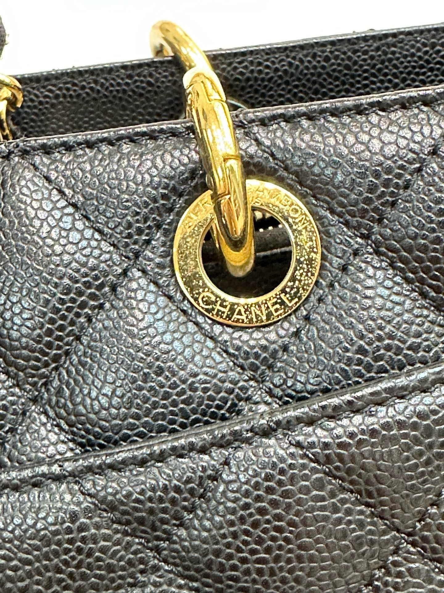 Chanel Caviar Grand Shopping Tote GST Black GHW