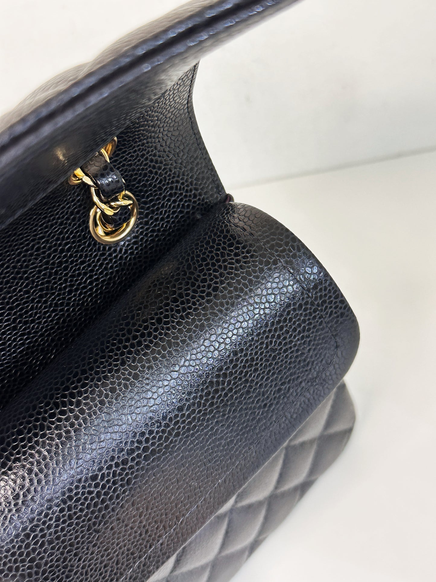Chanel Small Classic Quilted Caviar Double Flap Bag Black TLLT Microchip