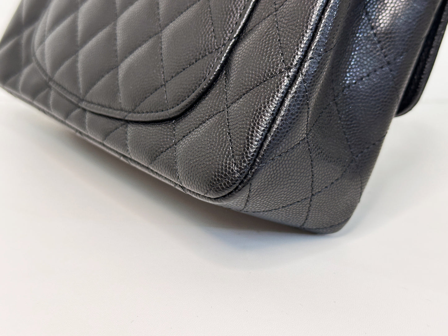 Chanel Caviar Classic Quilted Mini Rectangular Flap black GHW 2353 holo card