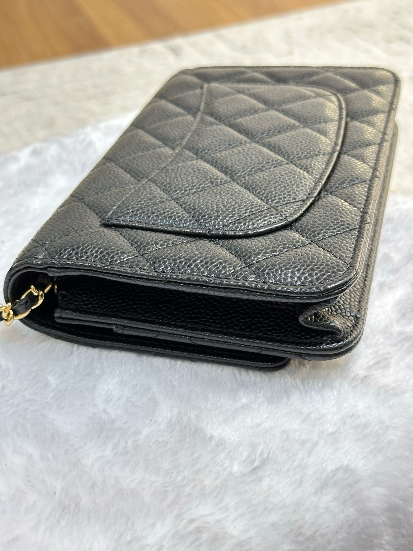 Chanel Classic Wallet on Chain Caviar Black GHW 24 Holo