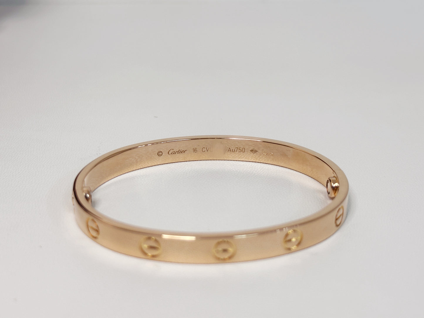 Cartier Love Bracelet Classic Model 18K Rose Gold CVU XXX
