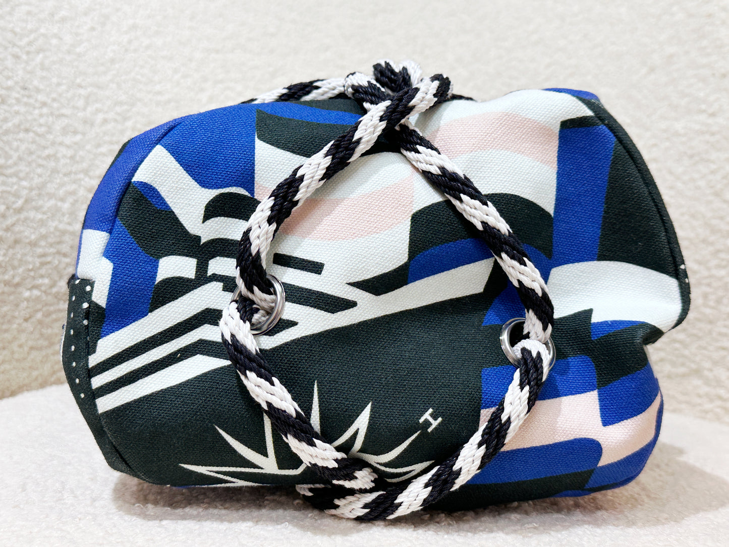 Chanel Blue Cotton Drawstring Bag Multiple colors 2704 holo card