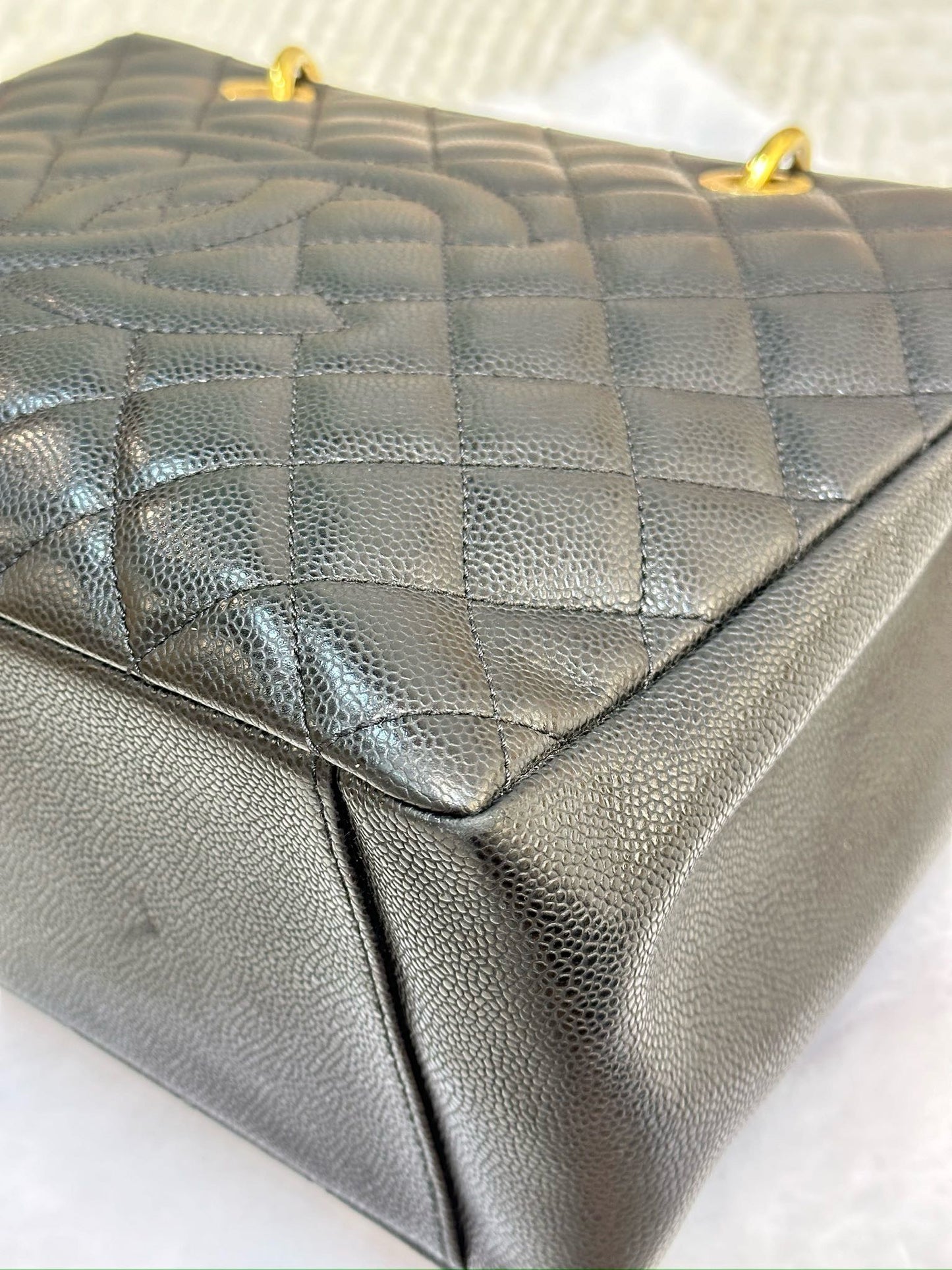 Chanel Caviar Grand Shopping Tote GST Black GHW