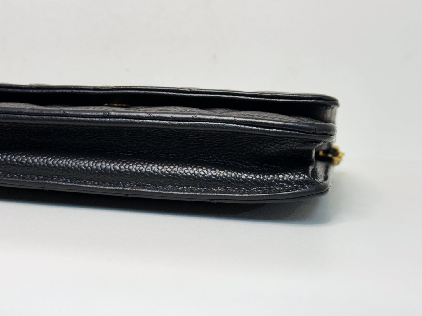Chanel Classic Wallet on Chain Caviar Black GHW 2859 Holo card