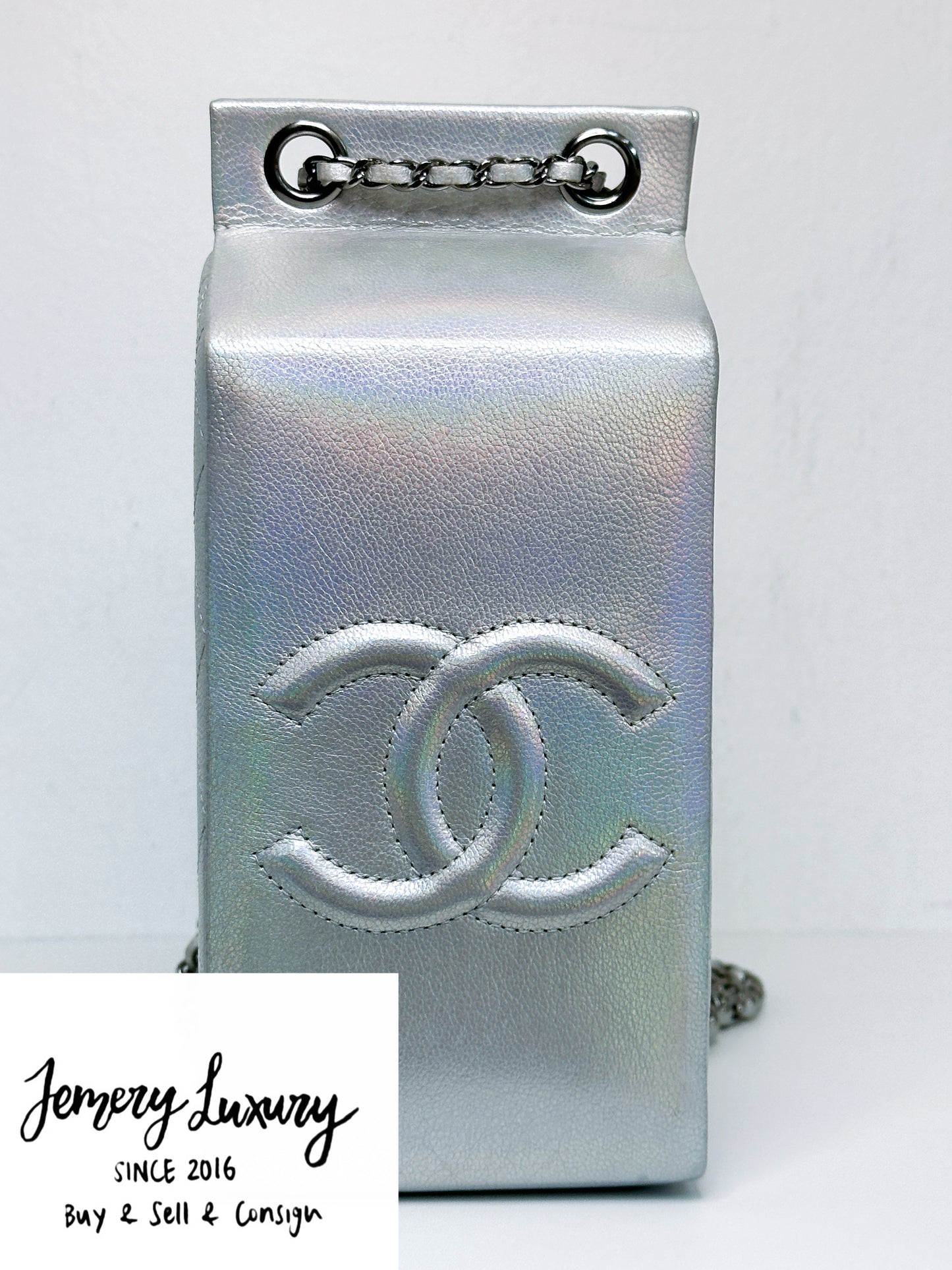 CHANEL RARE LIMITED EDITION LAIT DE COCO MILK CARTON BAG 2009 holo