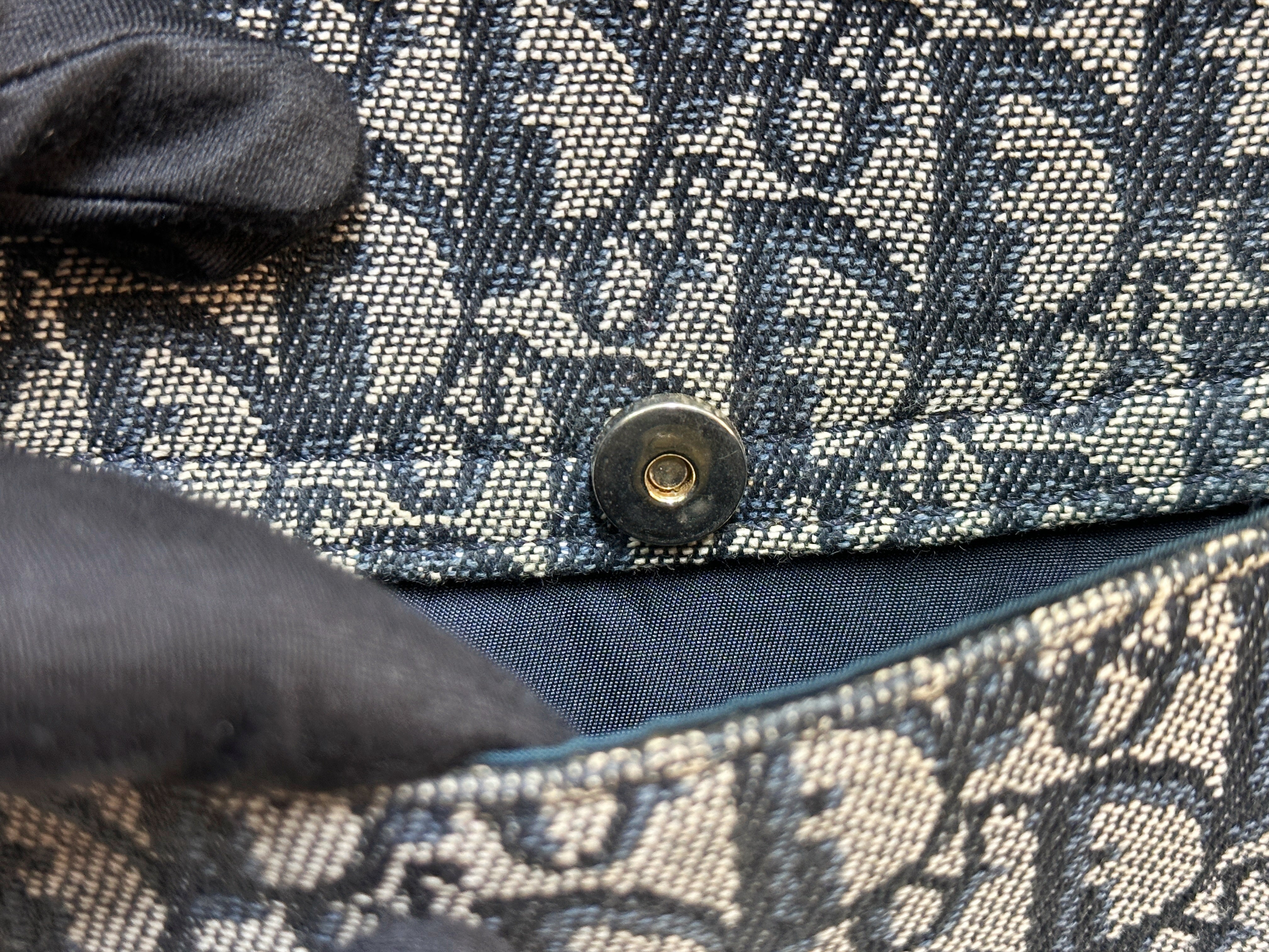 Christian Dior Double Saddle Canvas Navy blue 2001 year