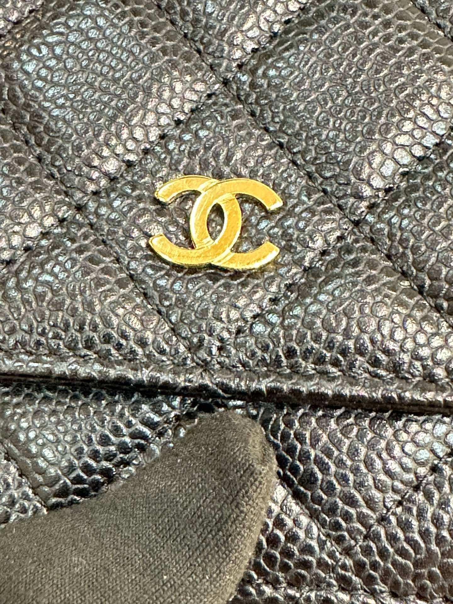 Chanel Classic Wallet on Chain Caviar Black GHW 24 Holo