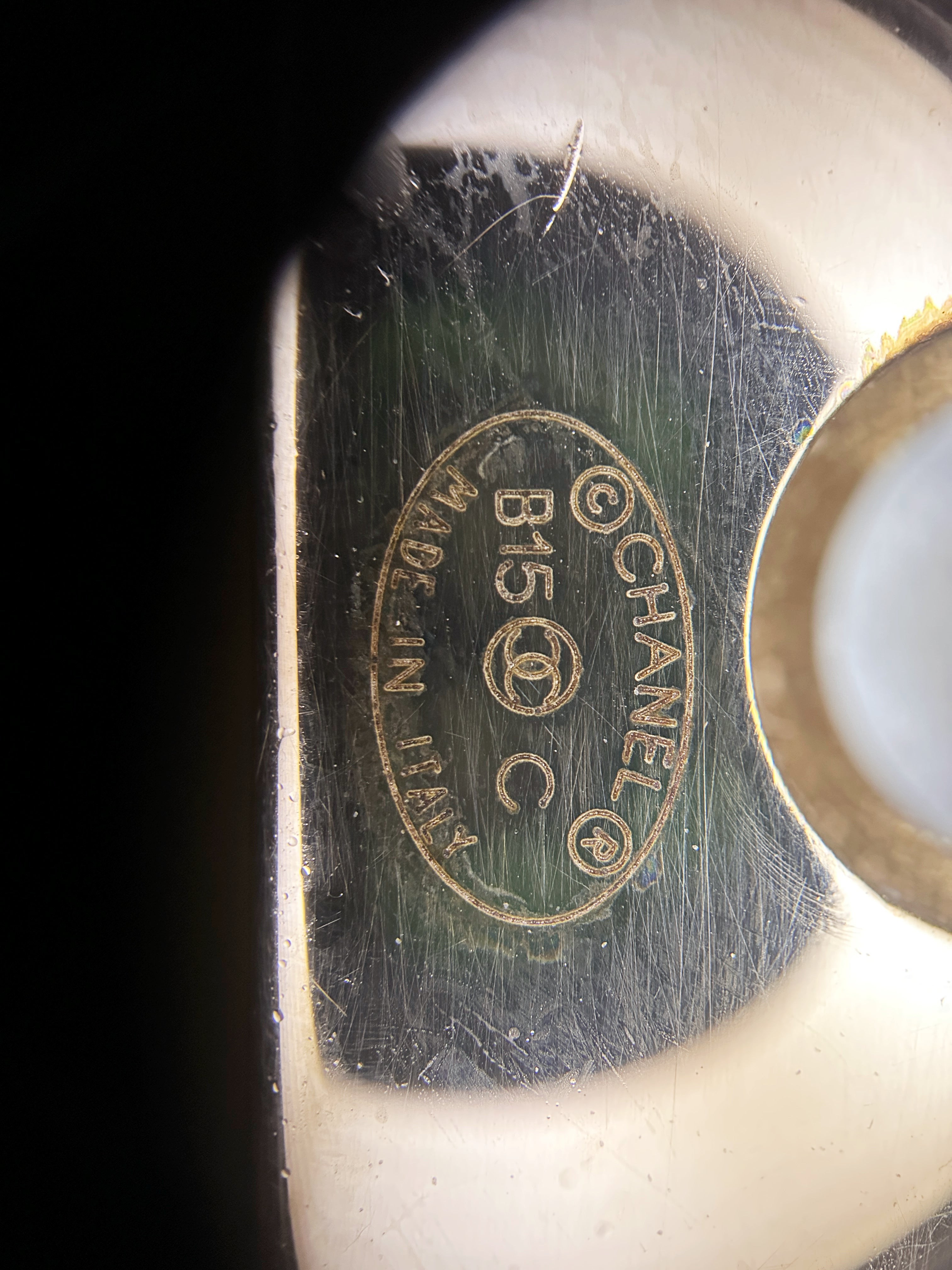 Chanel 15C Round Pearl Plexiglass Minaudiere