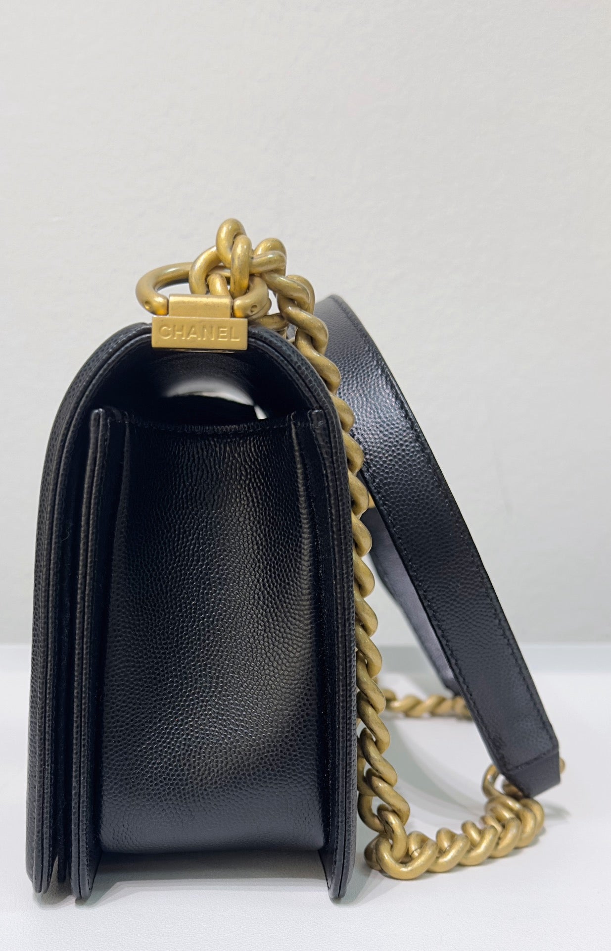 Chanel Medium Caviar LeBoy Bag Black GHW