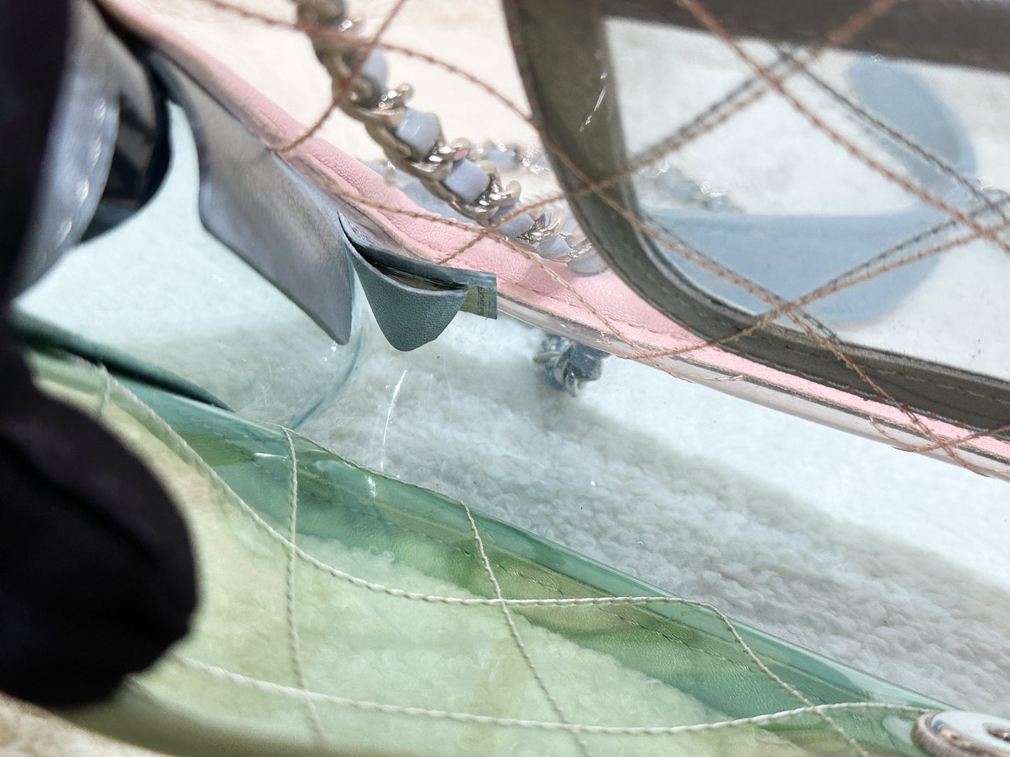 Chanel Coco Splash PVC Mini Flap Bag Pink/Green/Blue 2576 holo card