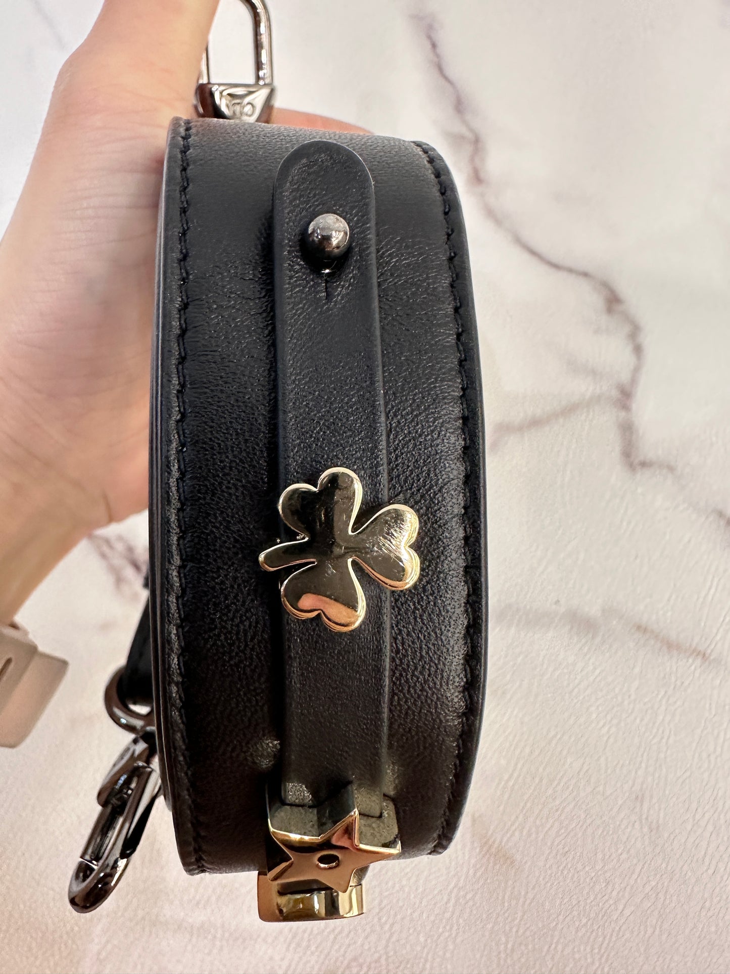 DIOR Lambskin Cannage Small Lucky Badges My Lady Dior Black