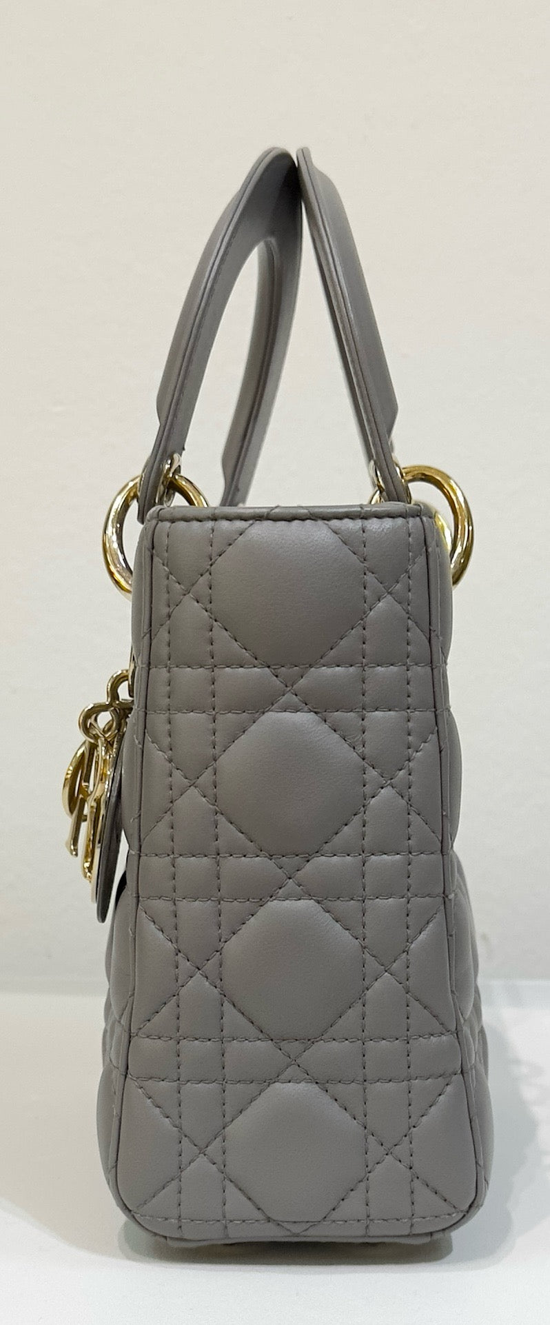 Dior Small Lady Dior My ABCDior Cannage Lambskin Gray 2019year