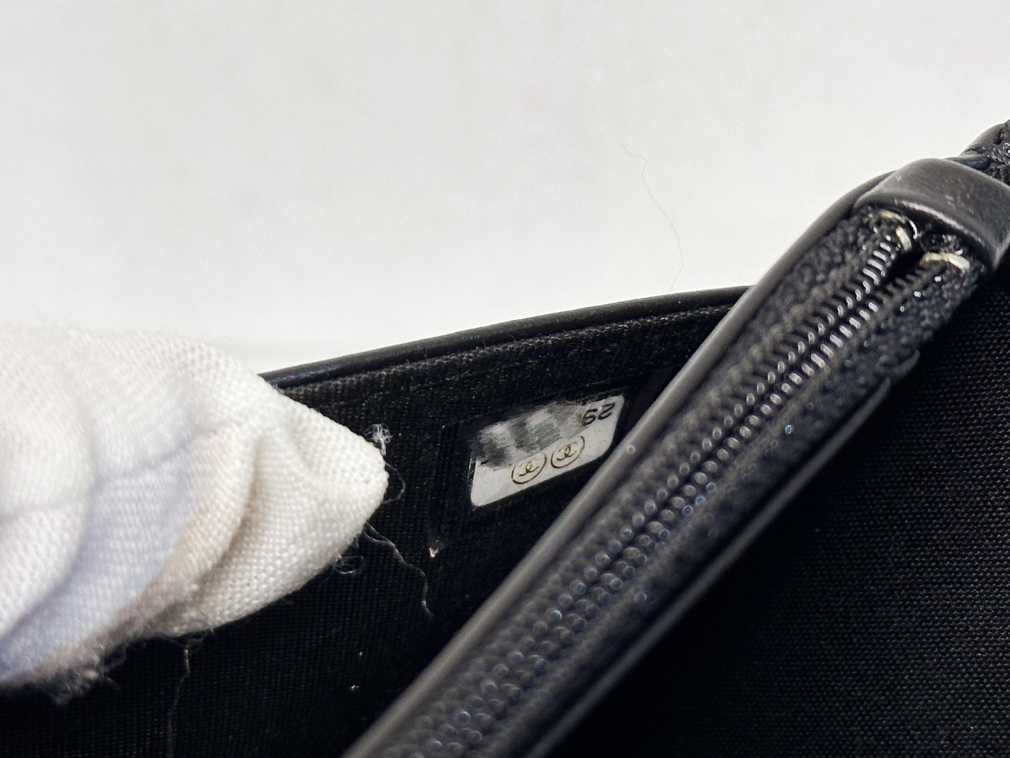 Chanel Black Caviar Camellia Embossed Wallet on Chain WOC Crossbody/ Clutch Bag 2951 holo card