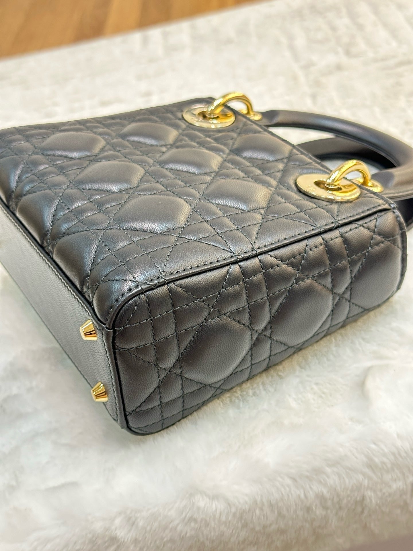 Christian Dior Mini Lambskin Cannage Lady Dior Black