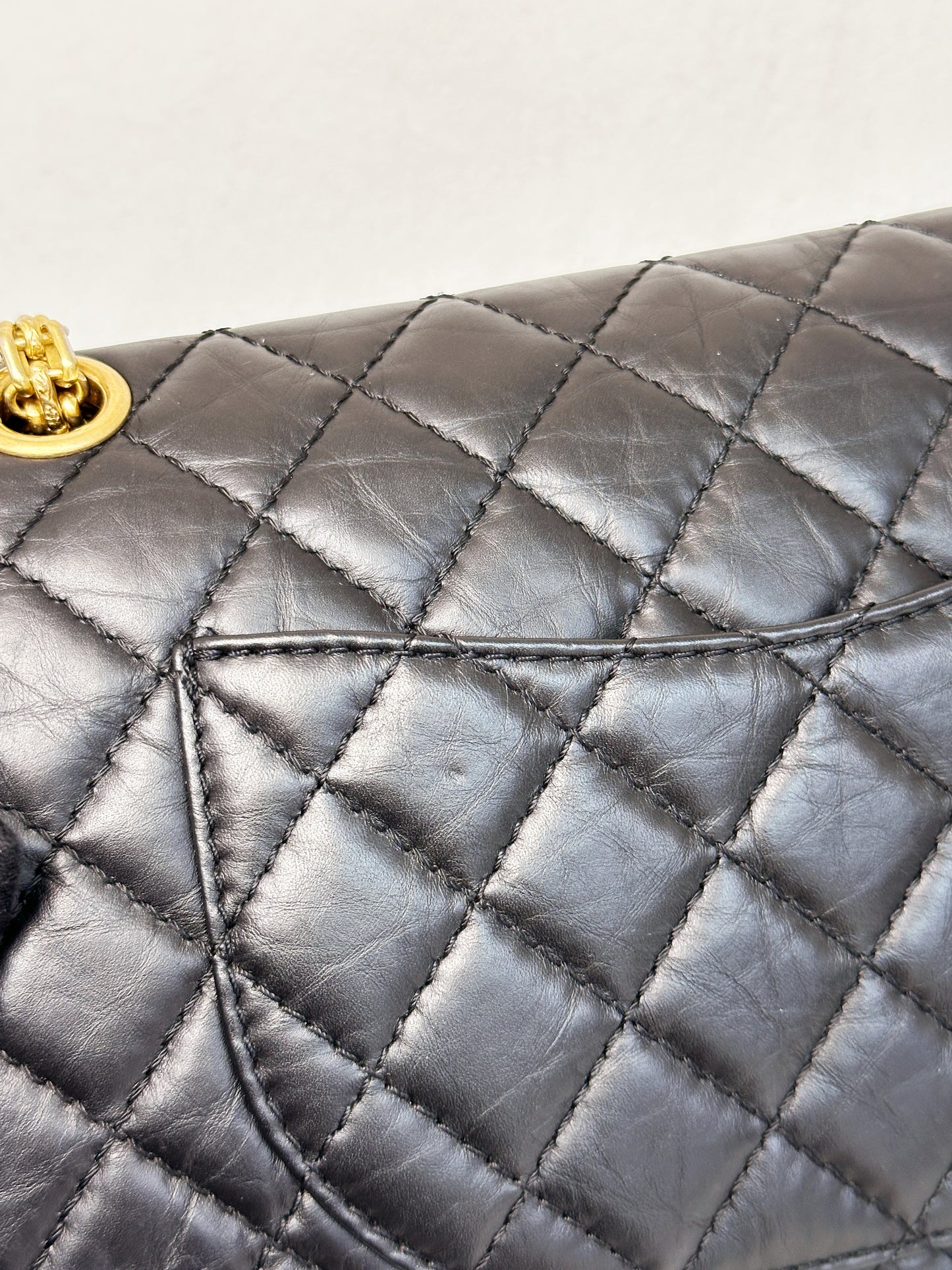 Chanel Small 2.55 Reissue Aged Calfskin Lucky Charms 225 Flap Black GHW