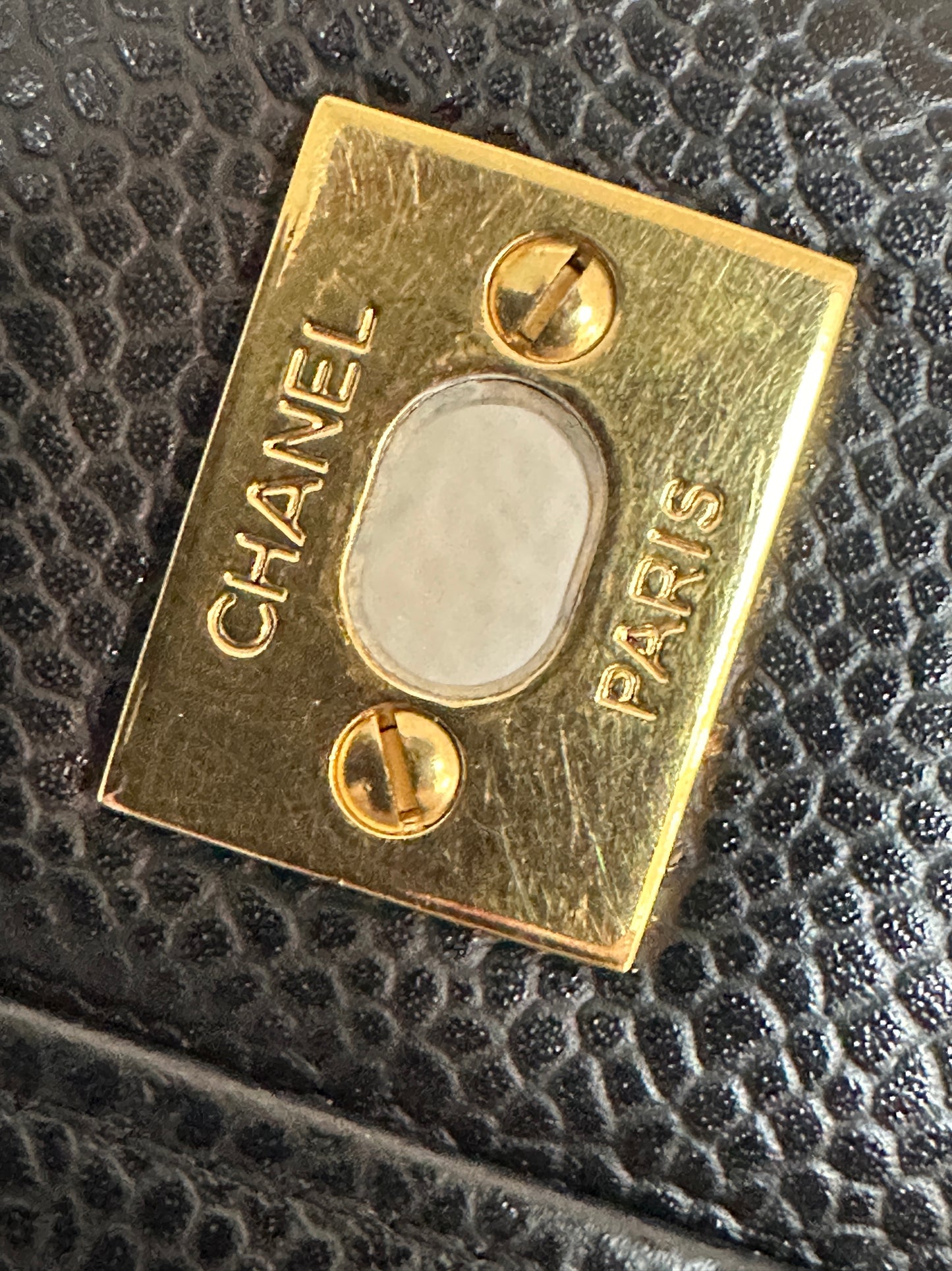 Chanel Jumbo Classic Single Flap Caviar Leather Black 1249 holo