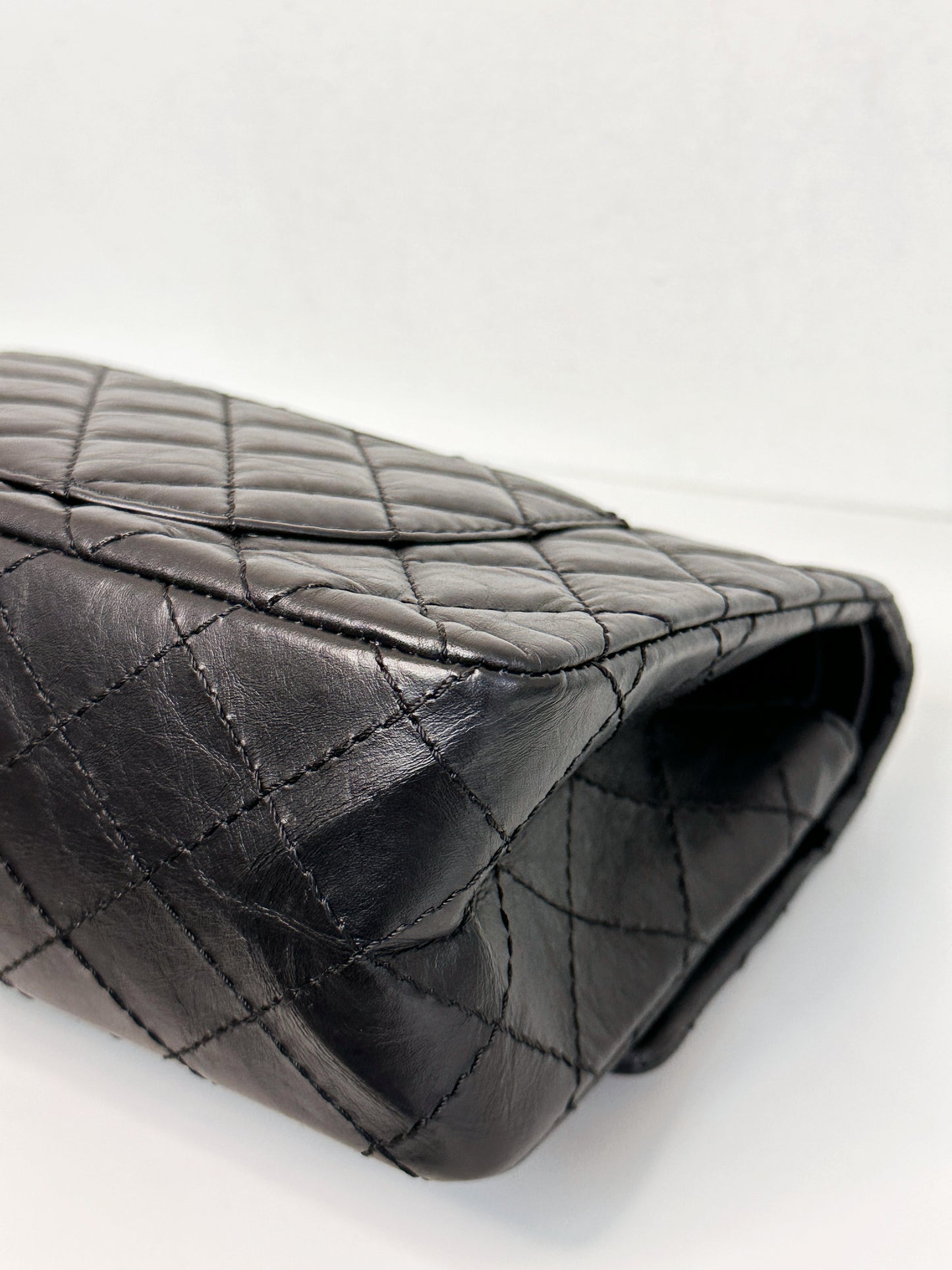 Chanel Small 2.55 Reissue Aged Calfskin Lucky Charms 225 Flap Black GHW