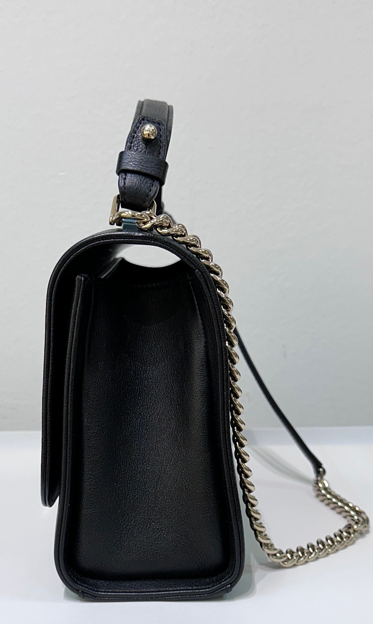 Chanel Black Leather Large Label Click Flap Bag