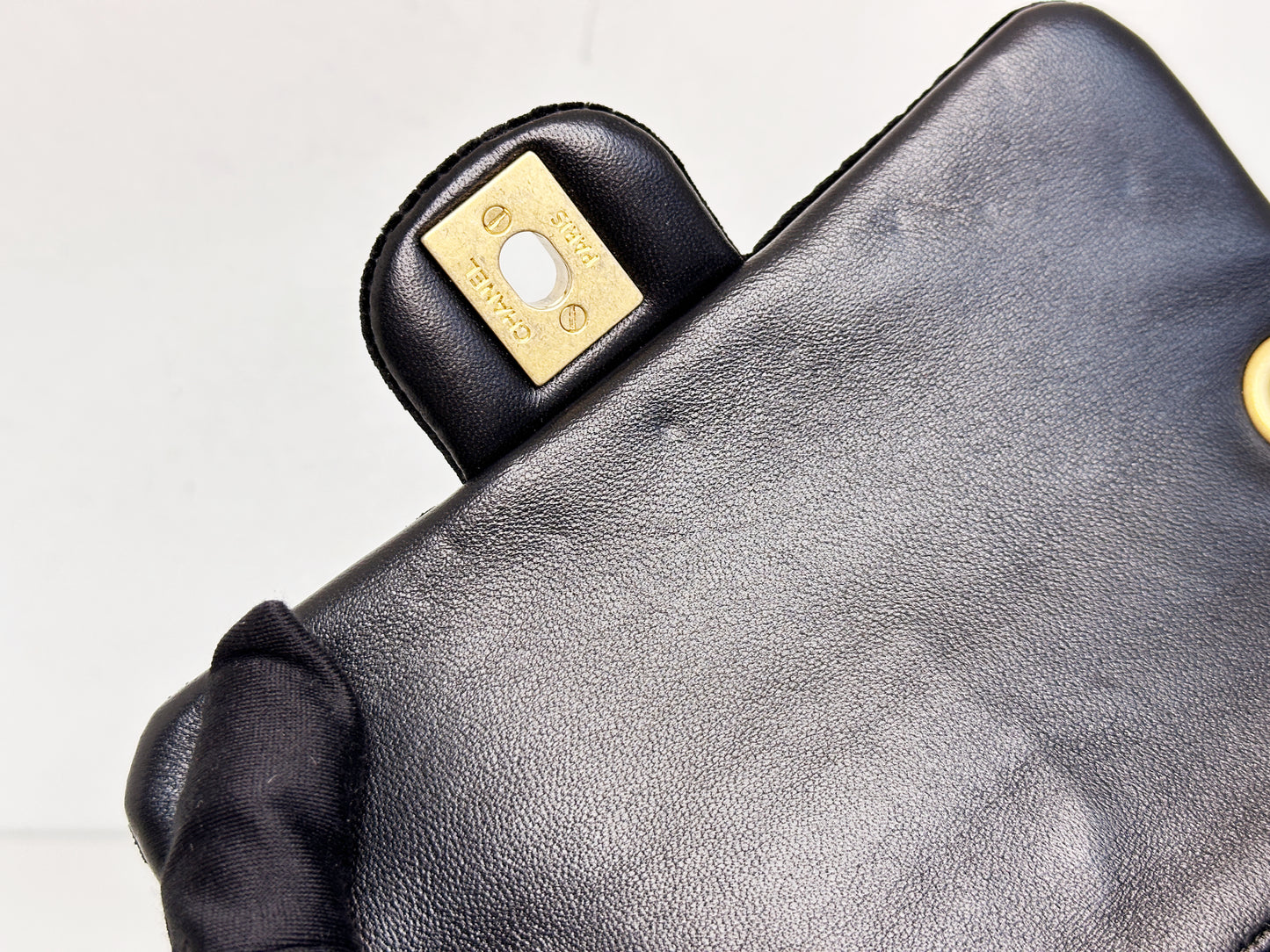 Chanel Mini Black Velvet Pearl Flap Bag X53U microchip