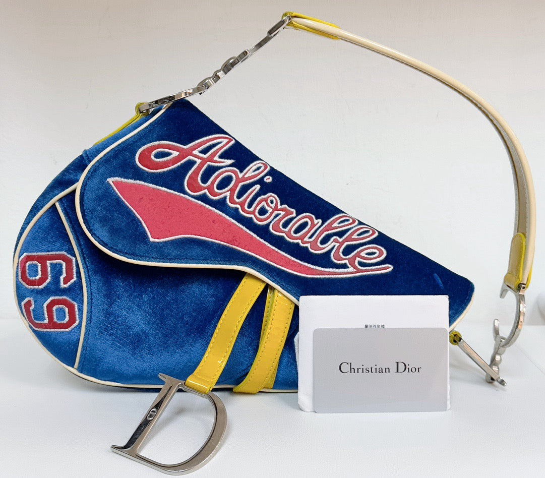 ￼Christian Dior Velour Adiorable 69 Saddle Bag 2006 year