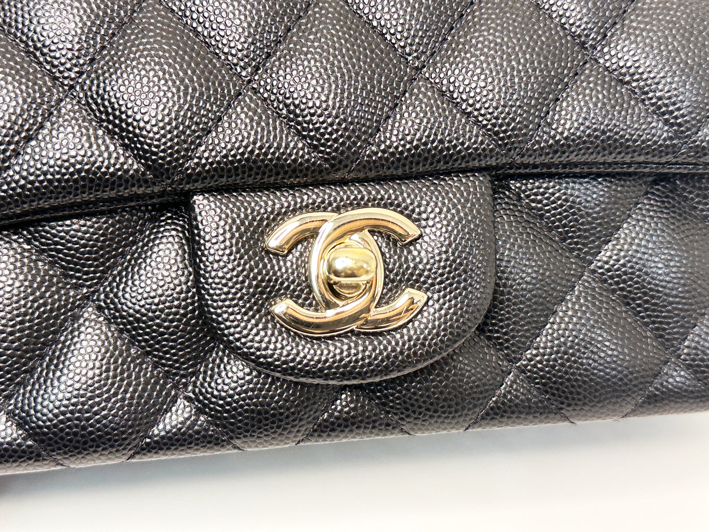 Chanel Mini Rectangular Classic Flap Black Bag 17B LGHW 2456 holo card