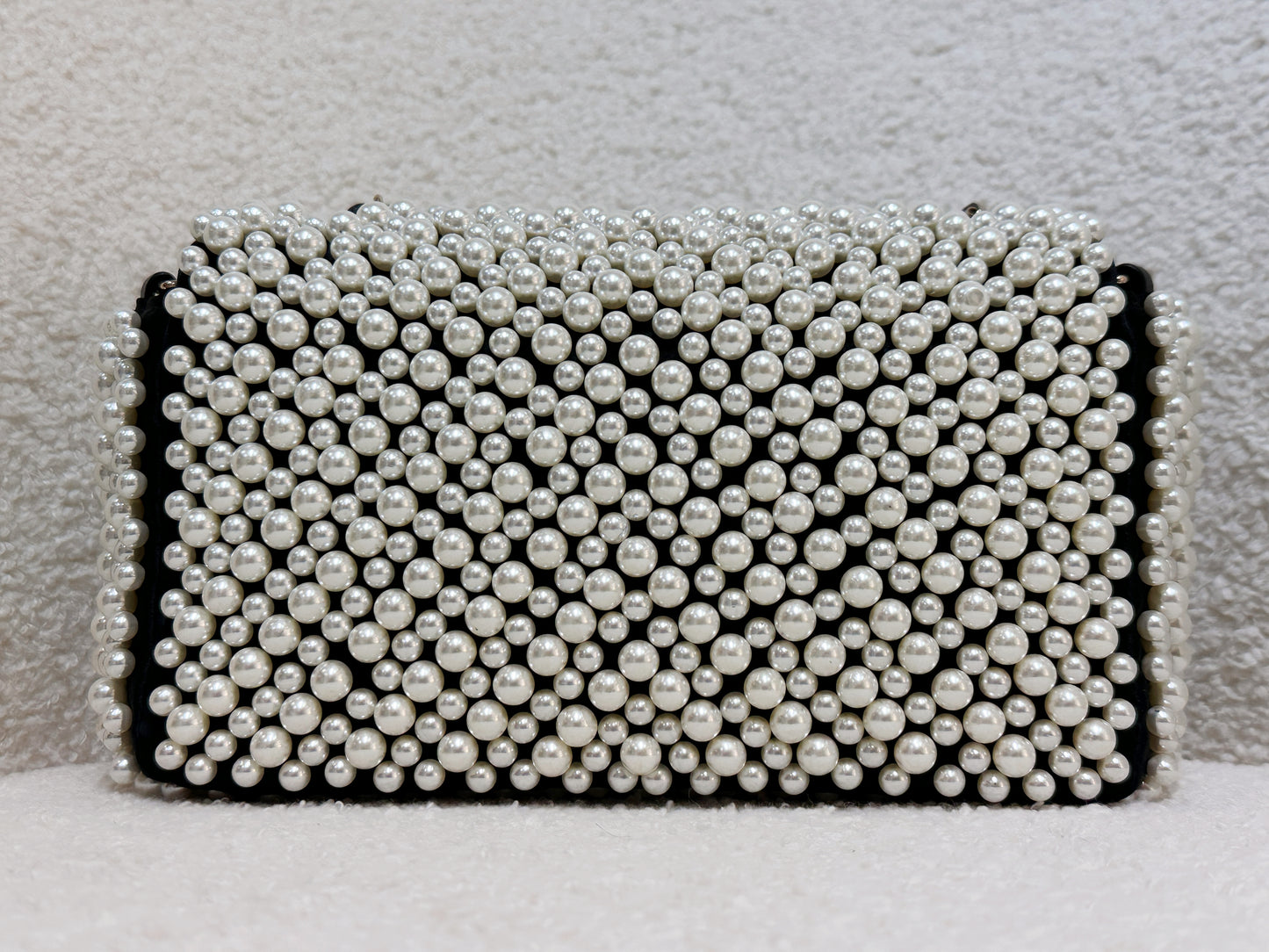 Chanel 19S Pearl On Flap Mini Rectangular Bag LGHW 2750 holo card