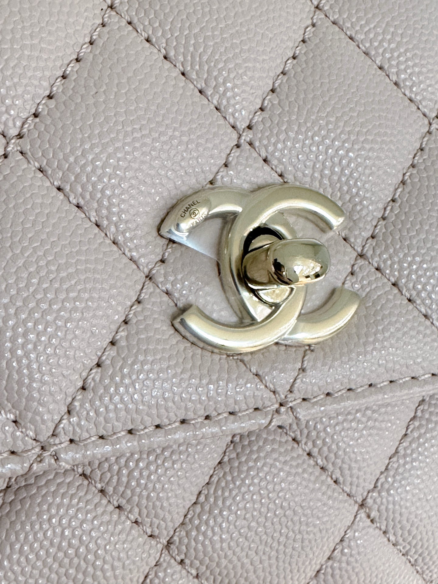 Chanel Small Caviar Coco Handle Light Pink LGHW 21A