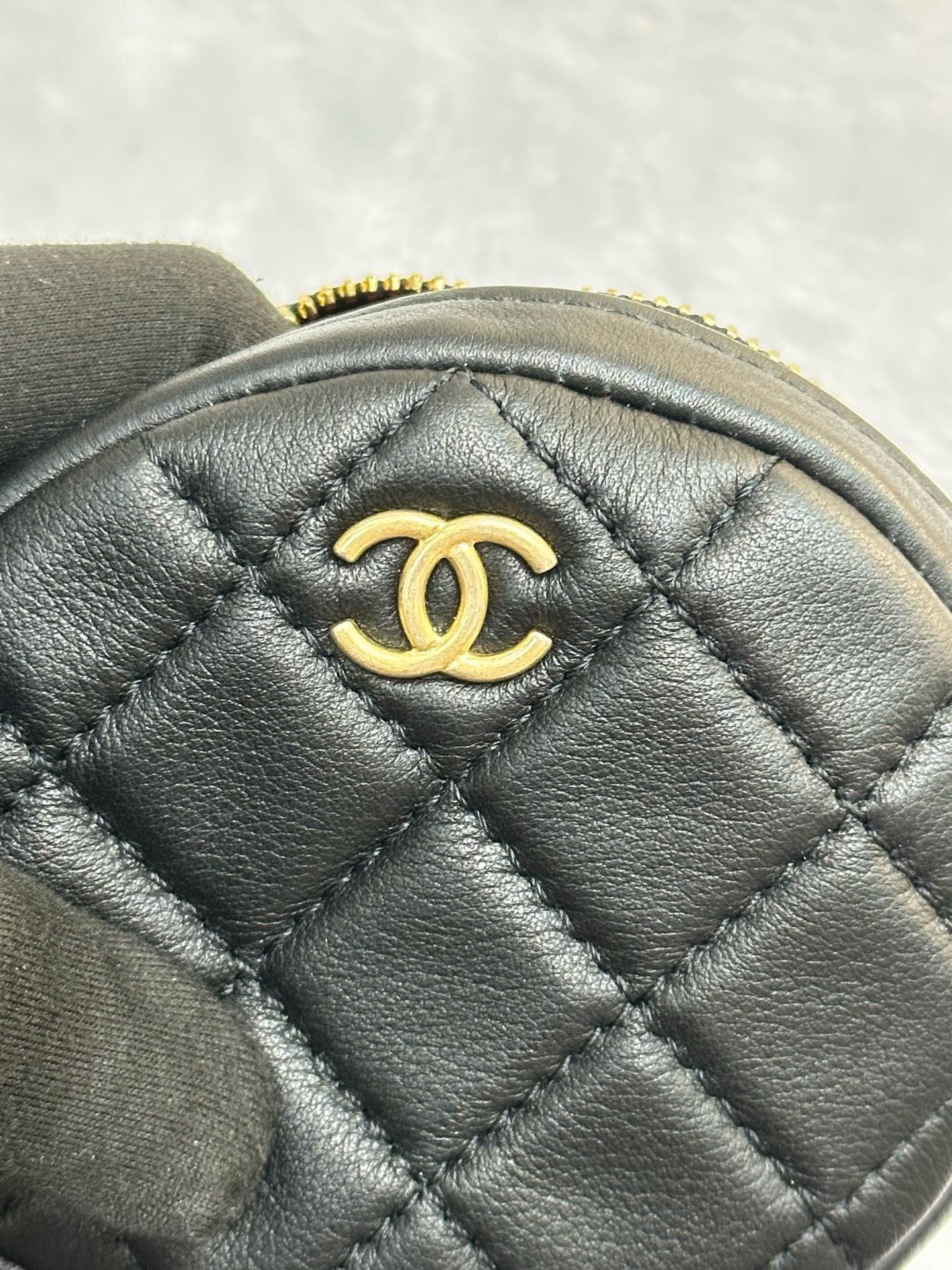 Chanel Calfskin Quilted Multi Pouching Flap And Coin Purse Black