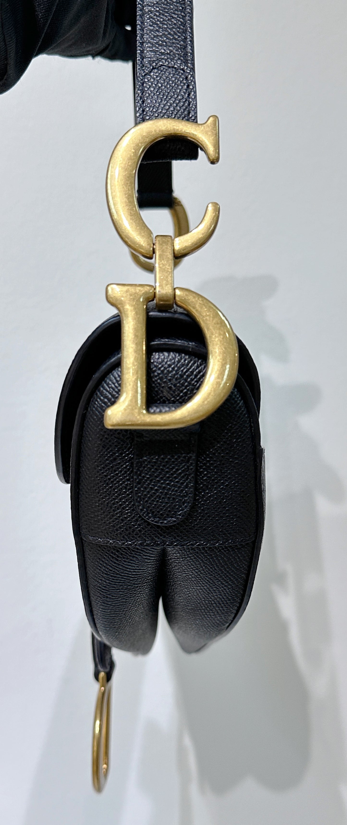 Christian Dior Meidum Leather Saddle Bag Black