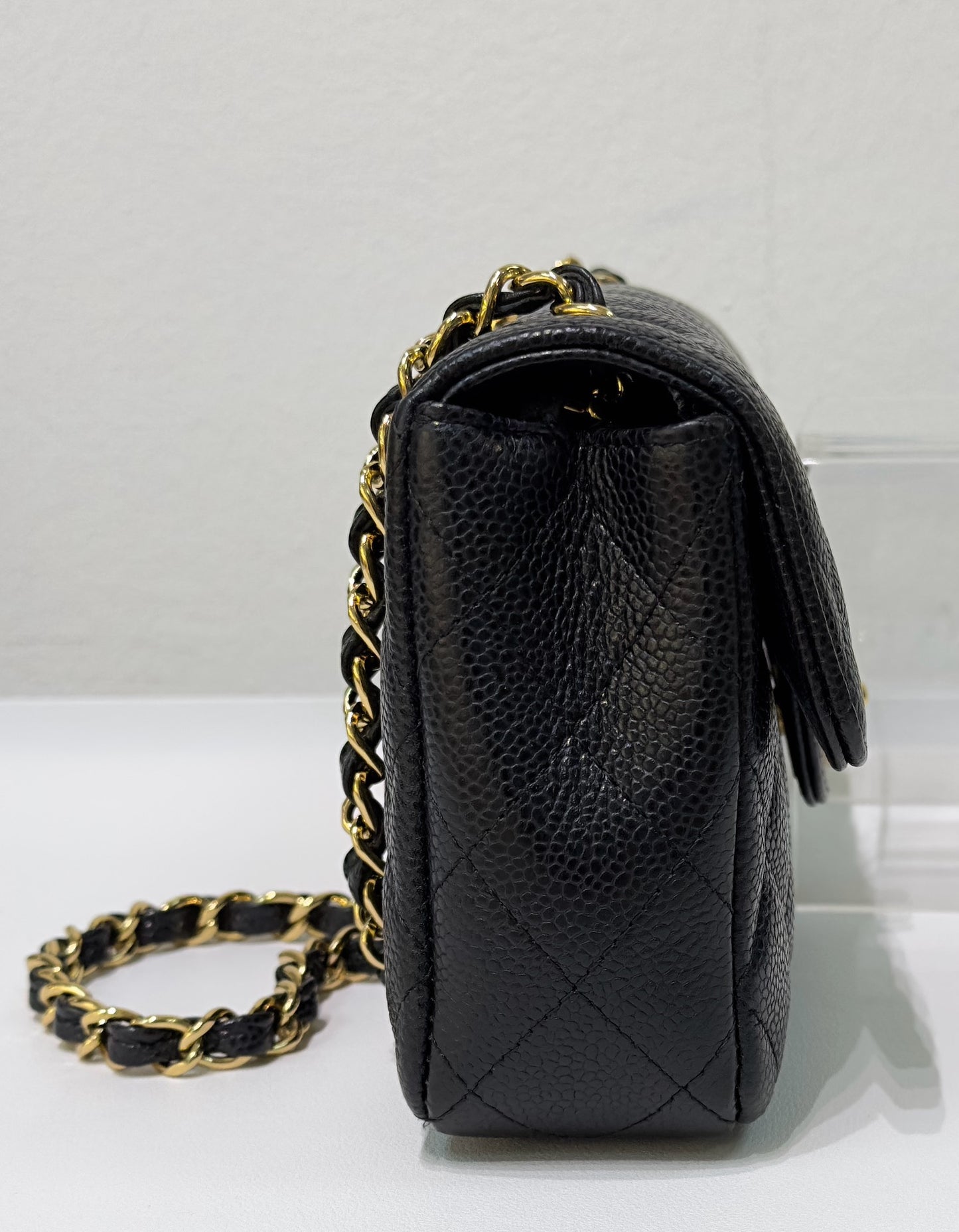 Chanel Caviar East West Flap Bag Black GHW