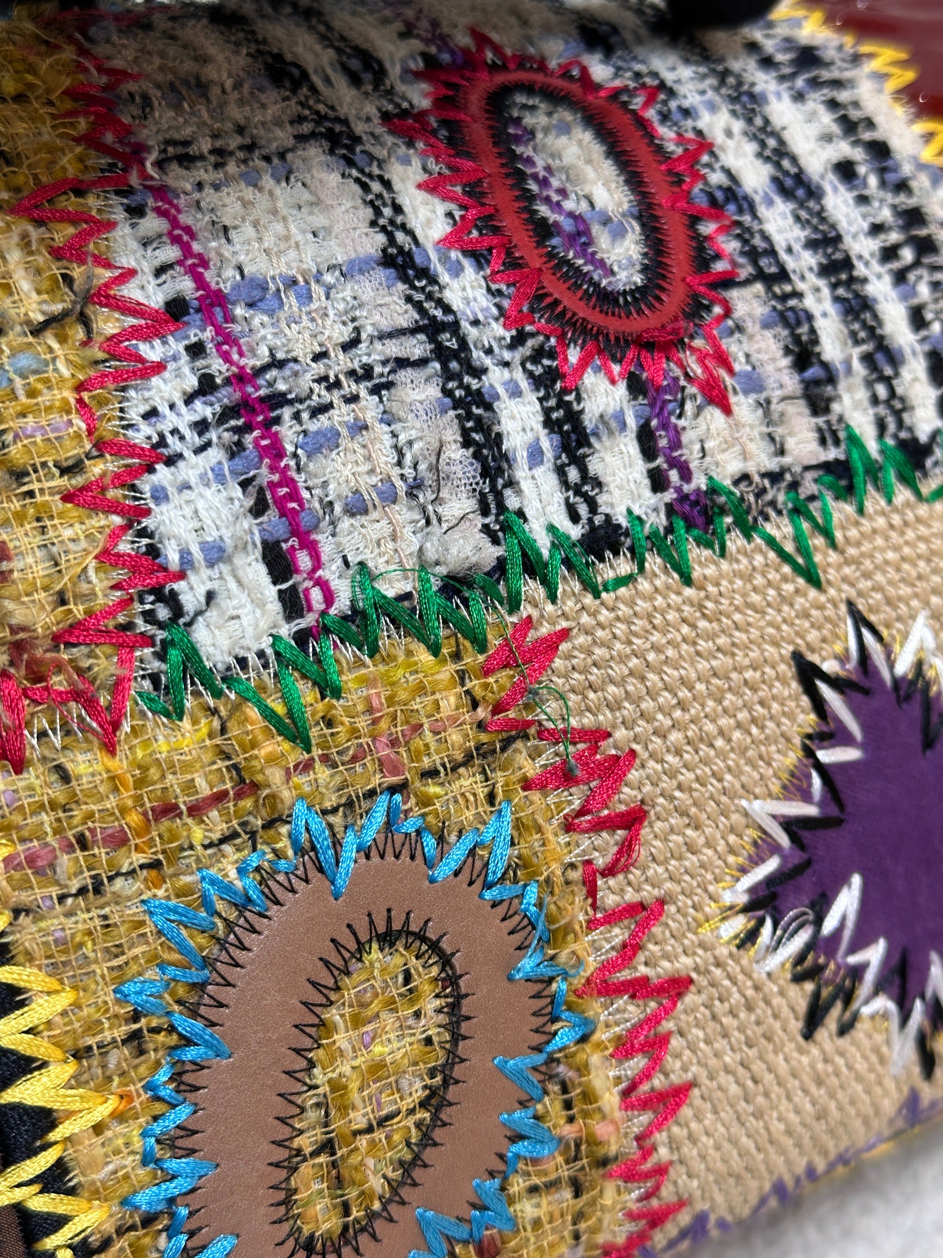 CHANEL TIMELESS PATCHWORK MULTICOLOR JUMBO SINGLE FLAP BAG 1443 holo card