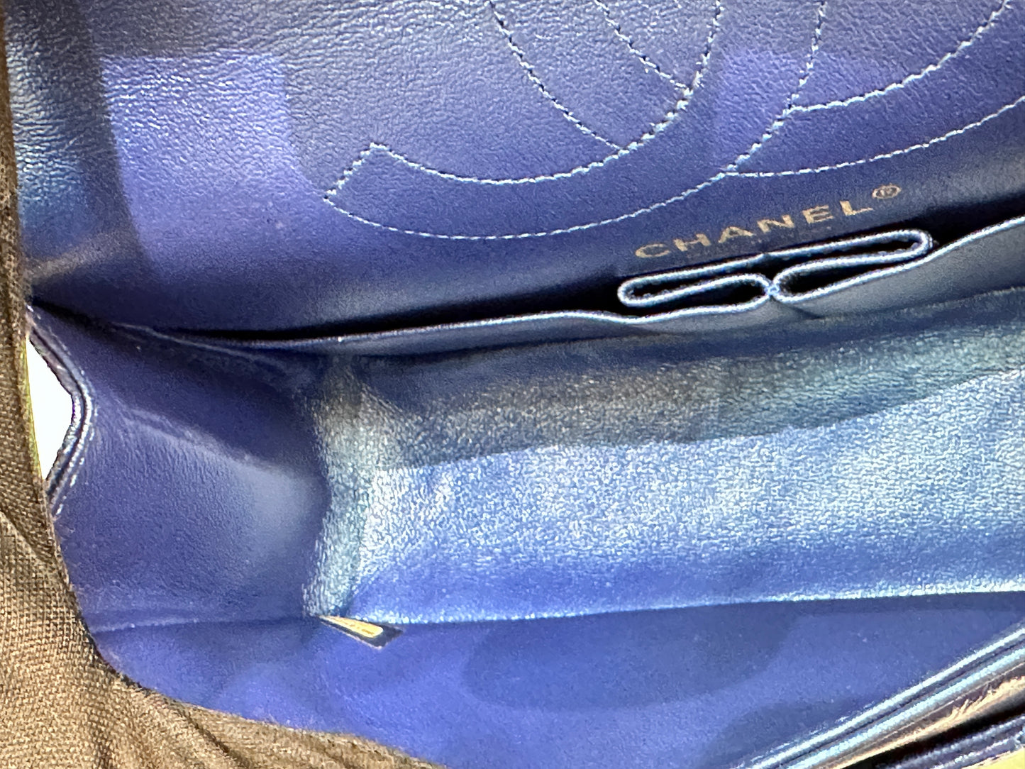 19A Chanel Iridescent Royal Electric Blue 2.55 225 Medium Reissue Flap Bag