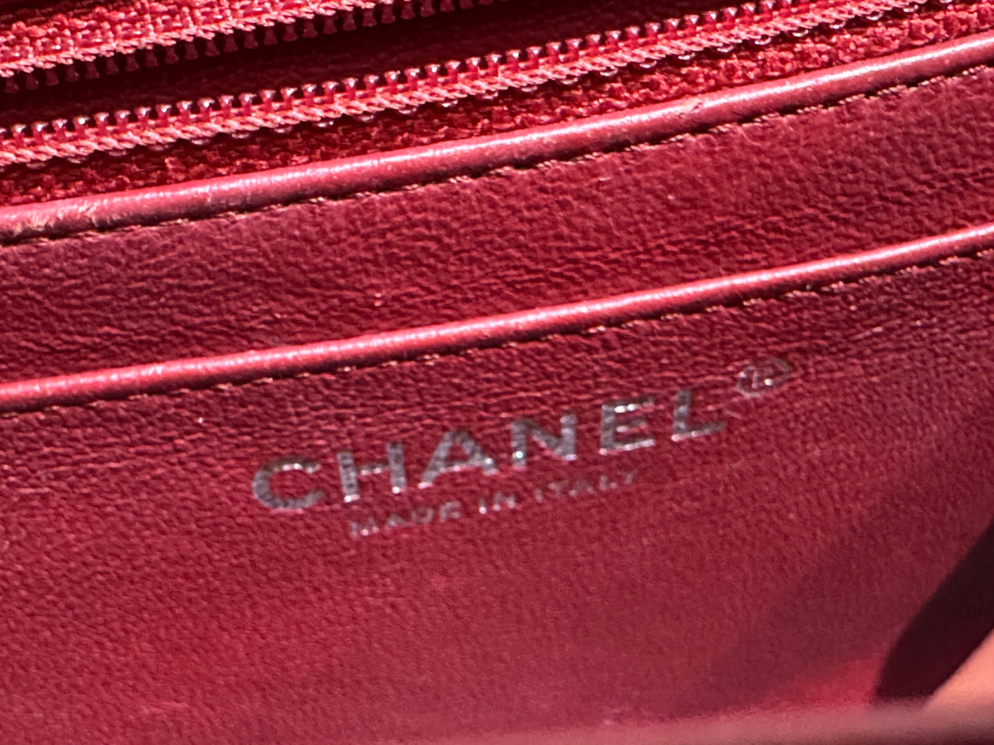 Chanel Classic Square Mini Flap in Red Caviar and SHW