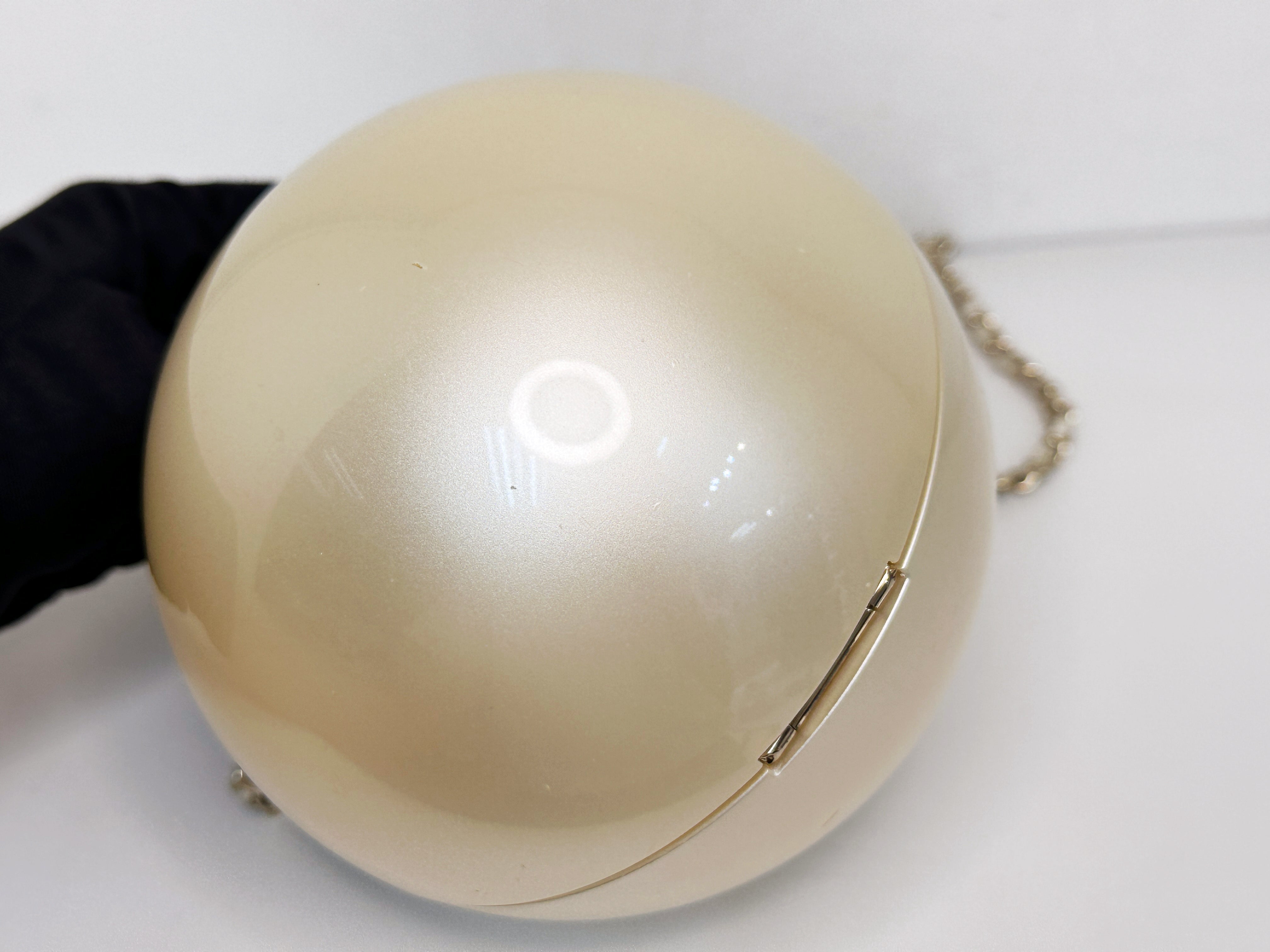 Chanel 15C Round Pearl Plexiglass Minaudiere