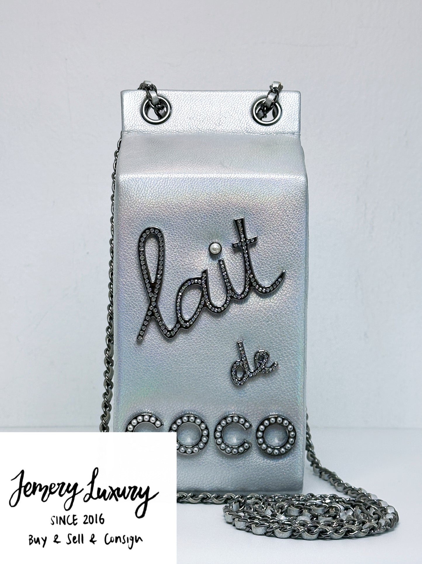 CHANEL RARE LIMITED EDITION LAIT DE COCO MILK CARTON BAG 2009 holo
