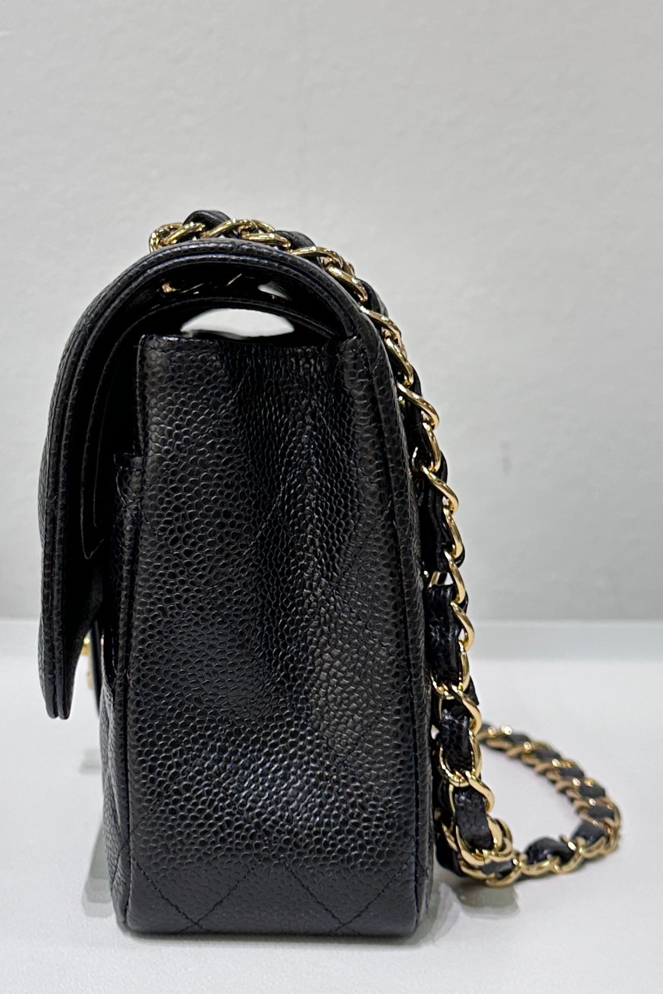 Chanel Medium Caviar Double Flap Black Bag GHW