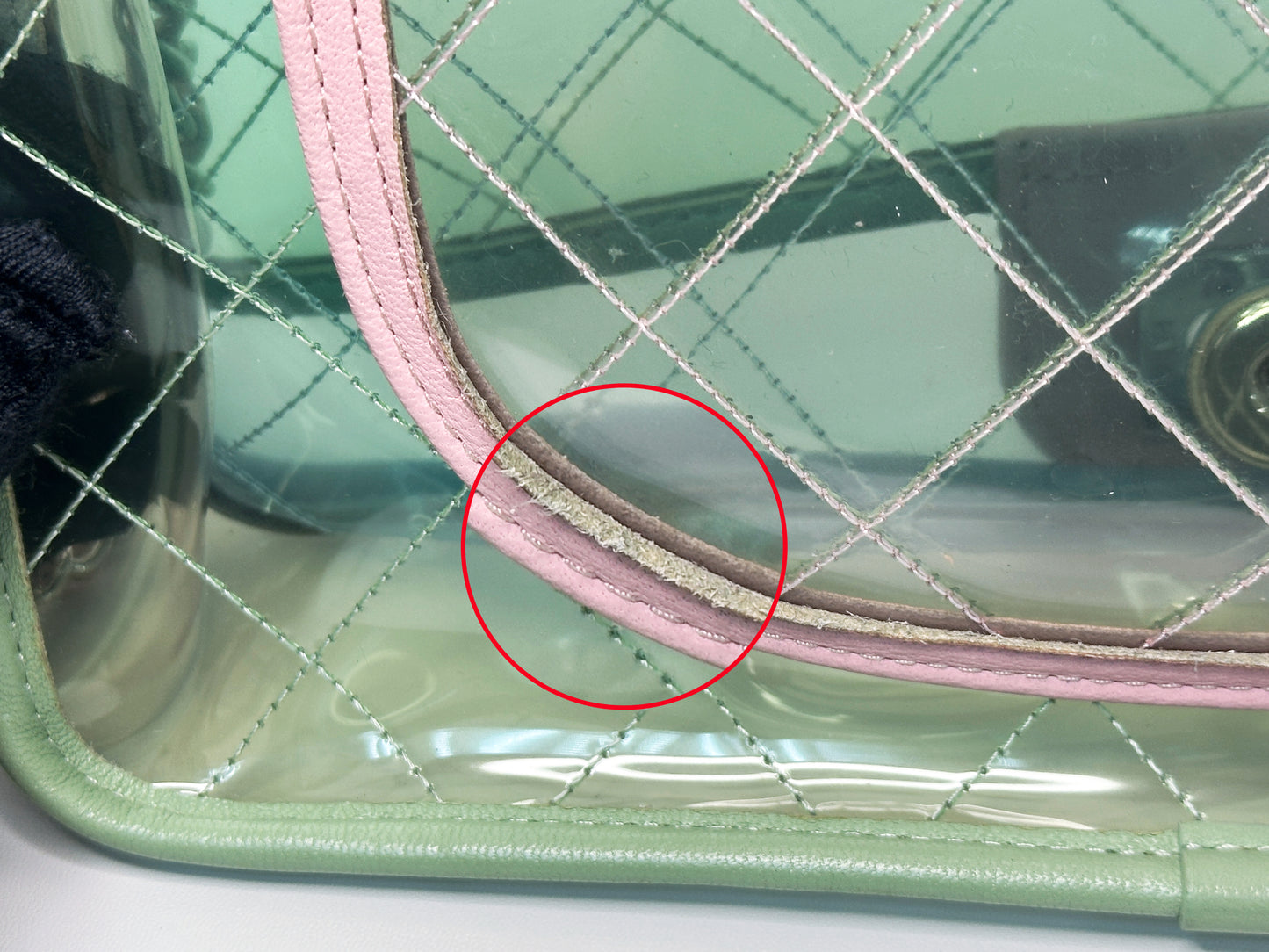 Chanel Coco Splash PVC Medium Flap Bag Green/Blue/Pink 254975 holo