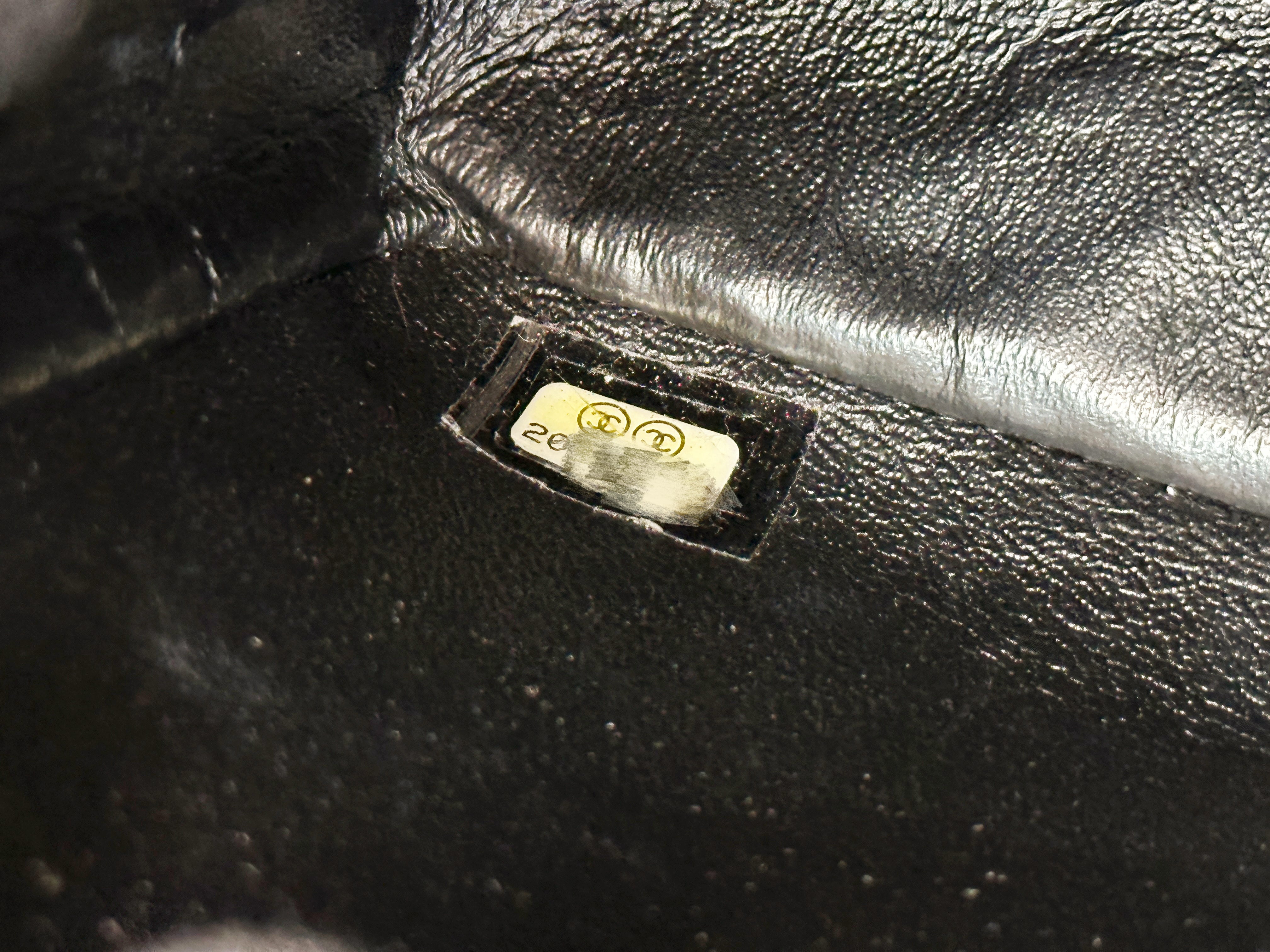 Chanel Mini Limited Edition Aged Calfskin Quilted Medallion Flap Black GHW 206 holo card