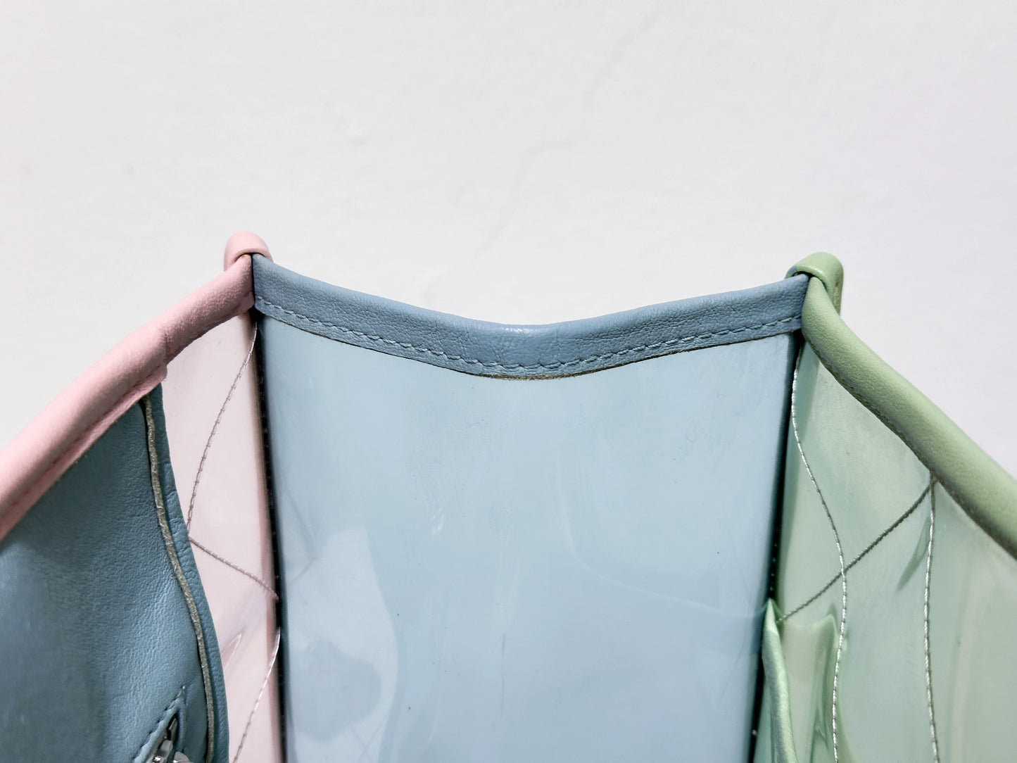 Chanel PVC Green/Pink/Blue Tote bag 2584 holo card