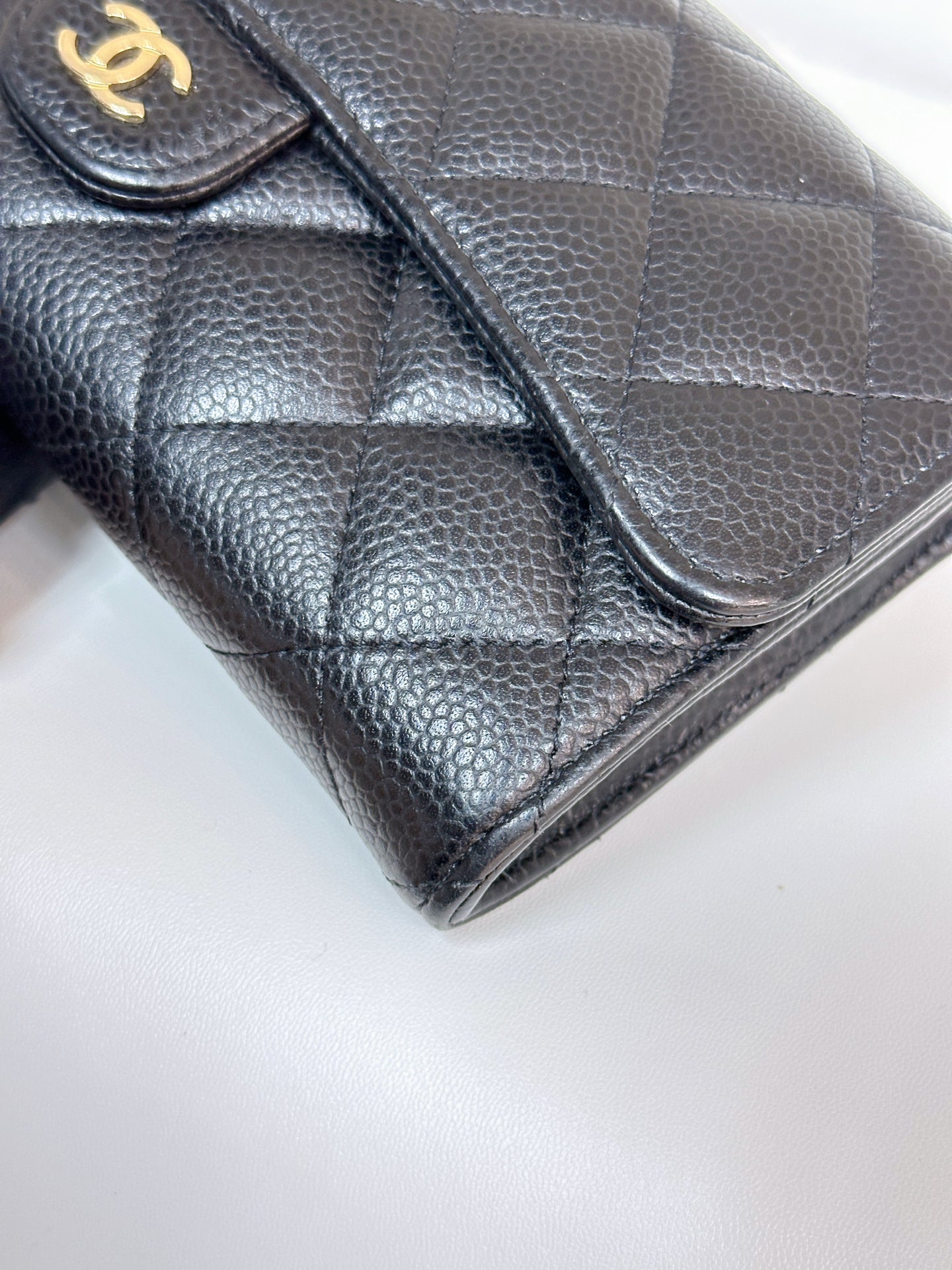 Chanel Classic Flap Long Wallet in GHW 3198 holo card