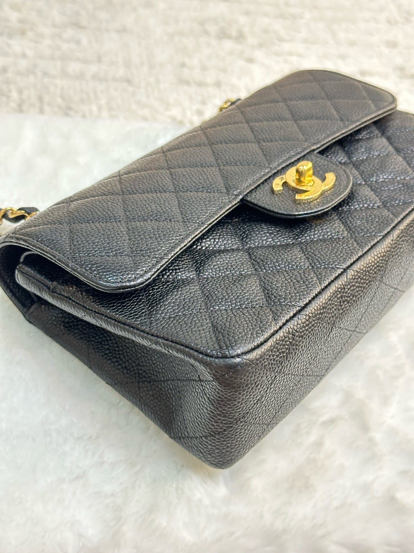 Chanel Small Classic Caviar Double Flap Black Bag GHW