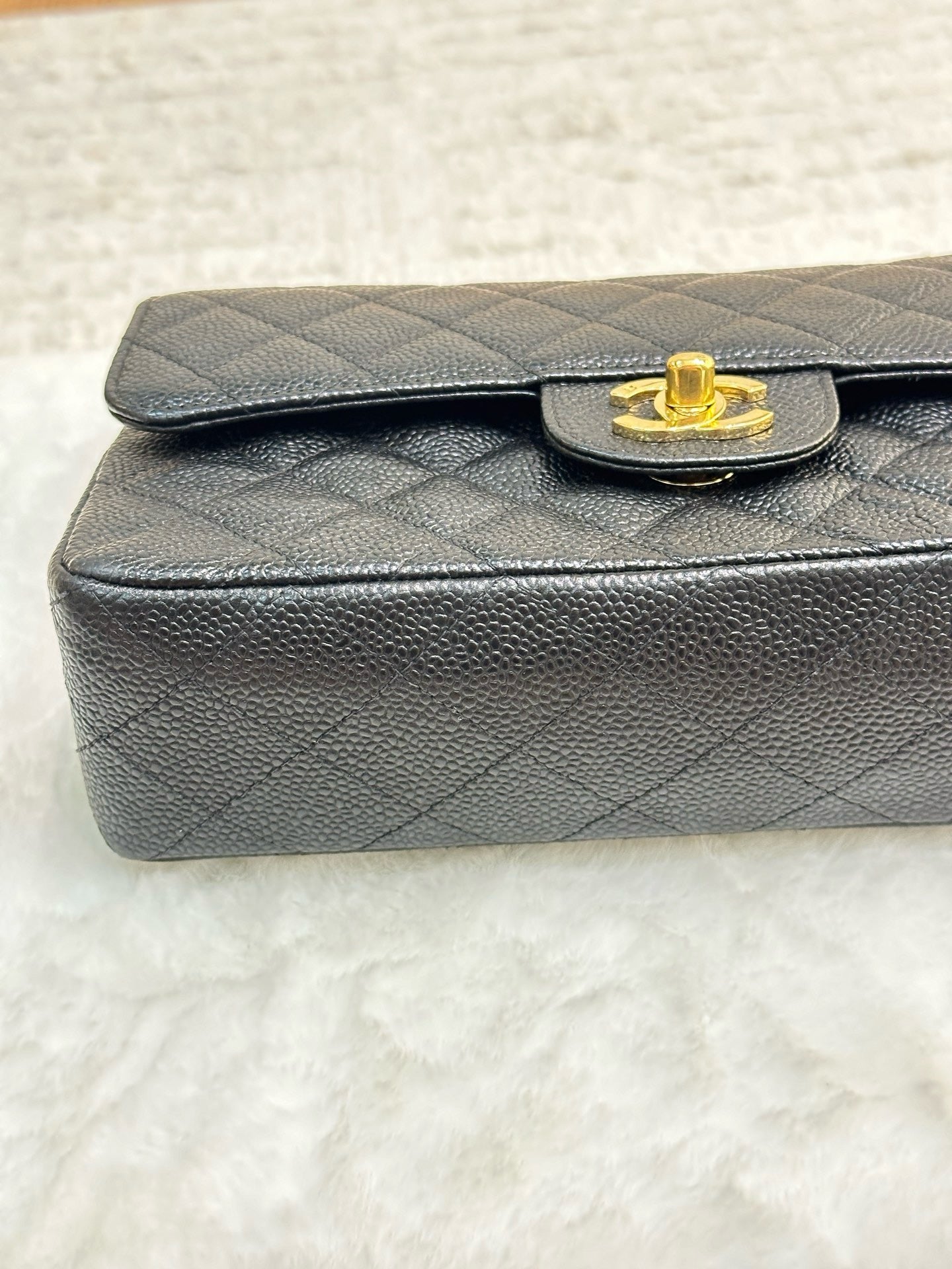 Chanel Small Classic Caviar Double Flap Black Bag GHW