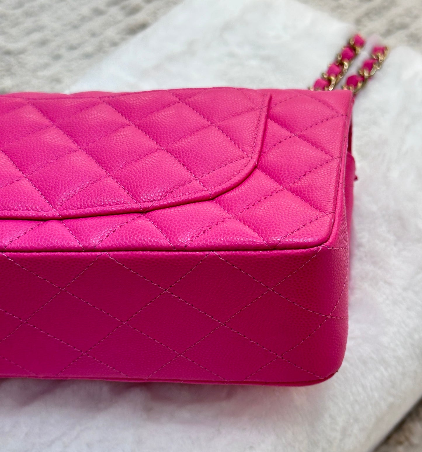 Chanel Classic Quilted Small Double Flap 22K Hot Pink